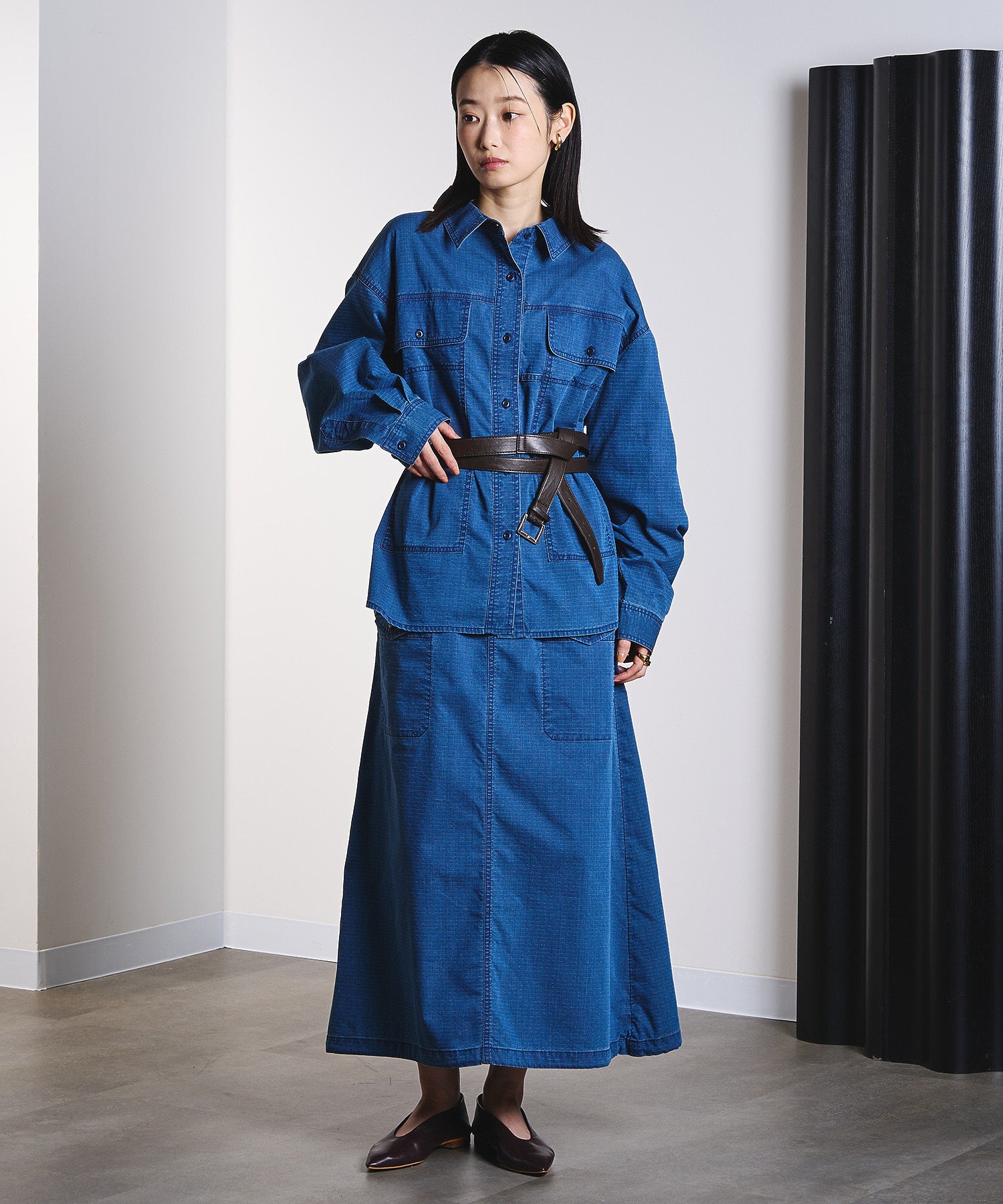 GENE HEAVENS/RIP STOP CARGO POCKET SKIRT