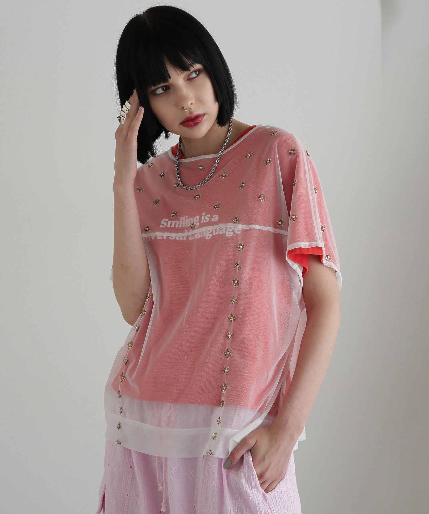 チュールシアーブラウス