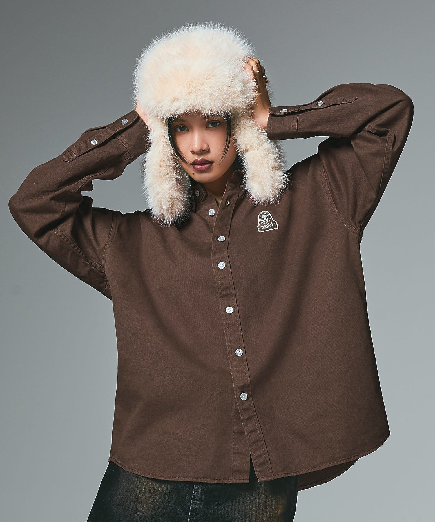 TONAL FACE L/S SHIRT