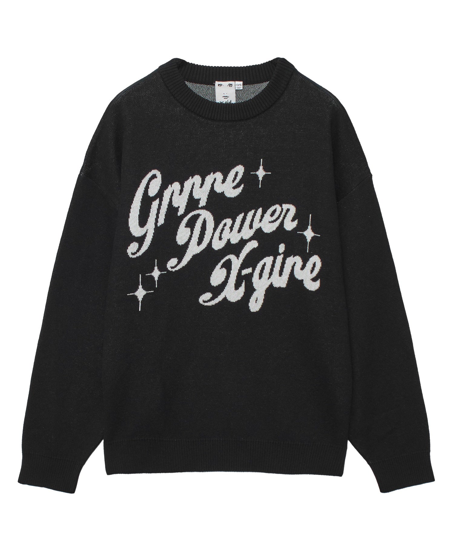 GIRL POWER LOGO JACQUARD KNIT TOP
