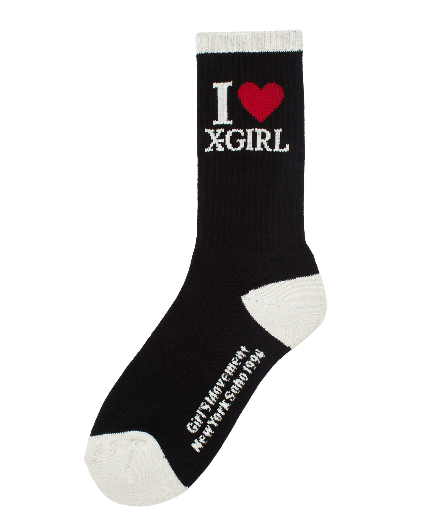 I LOVE X-GIRL RIBBED SOCKS
