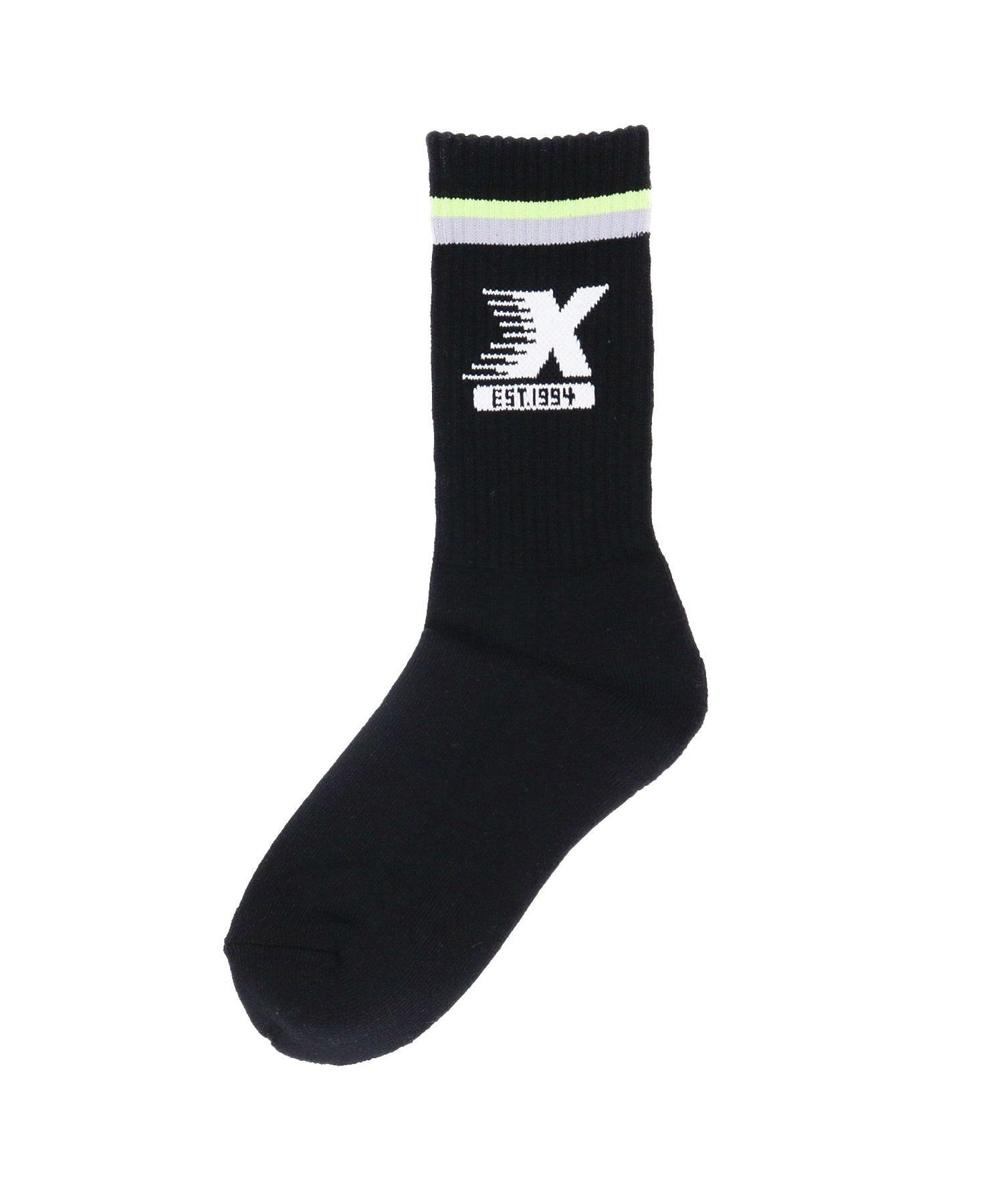 SPORTY LOGO LINE RIB SOCKS X-girl