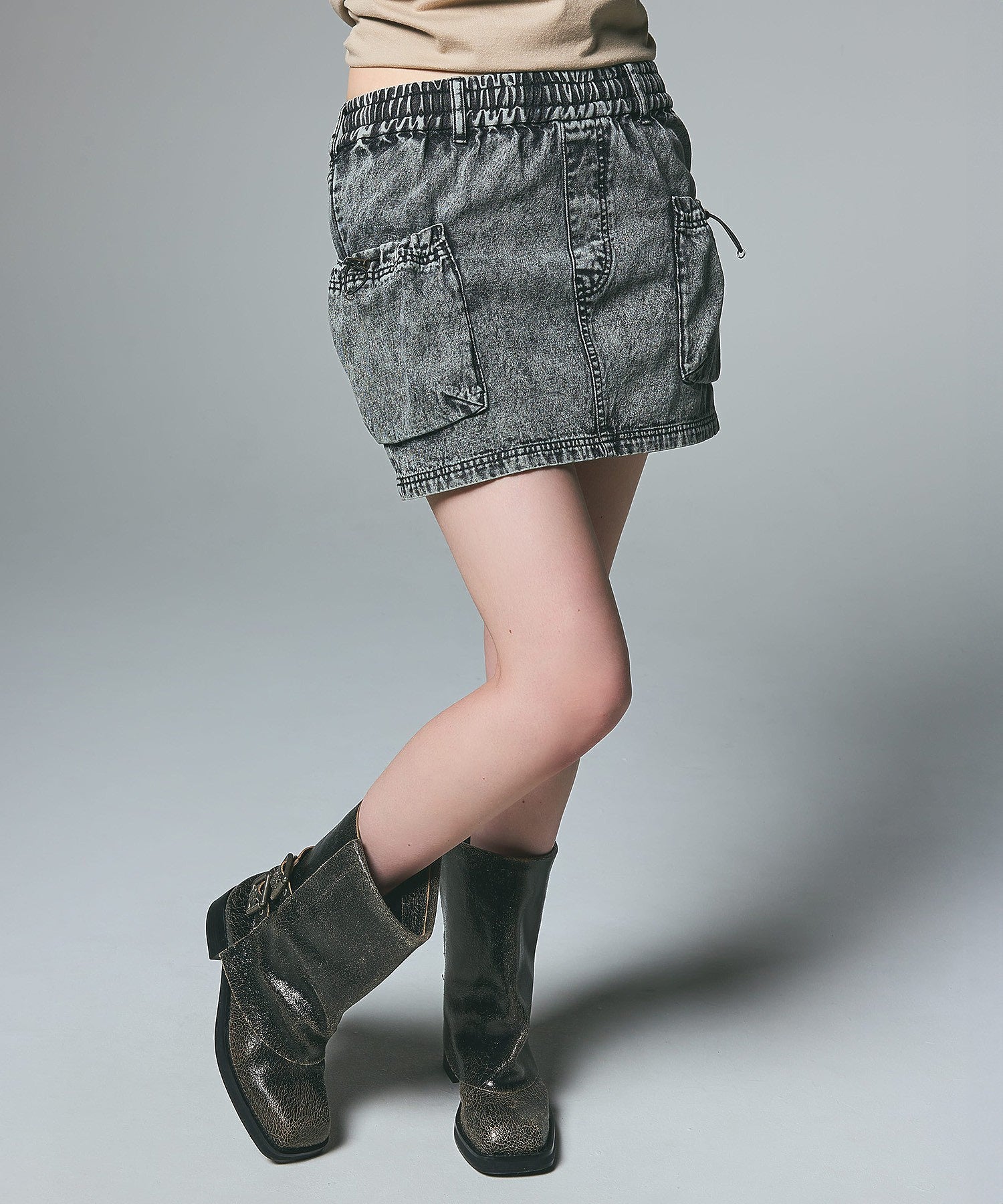 DENIM EASY MINI SKIRT