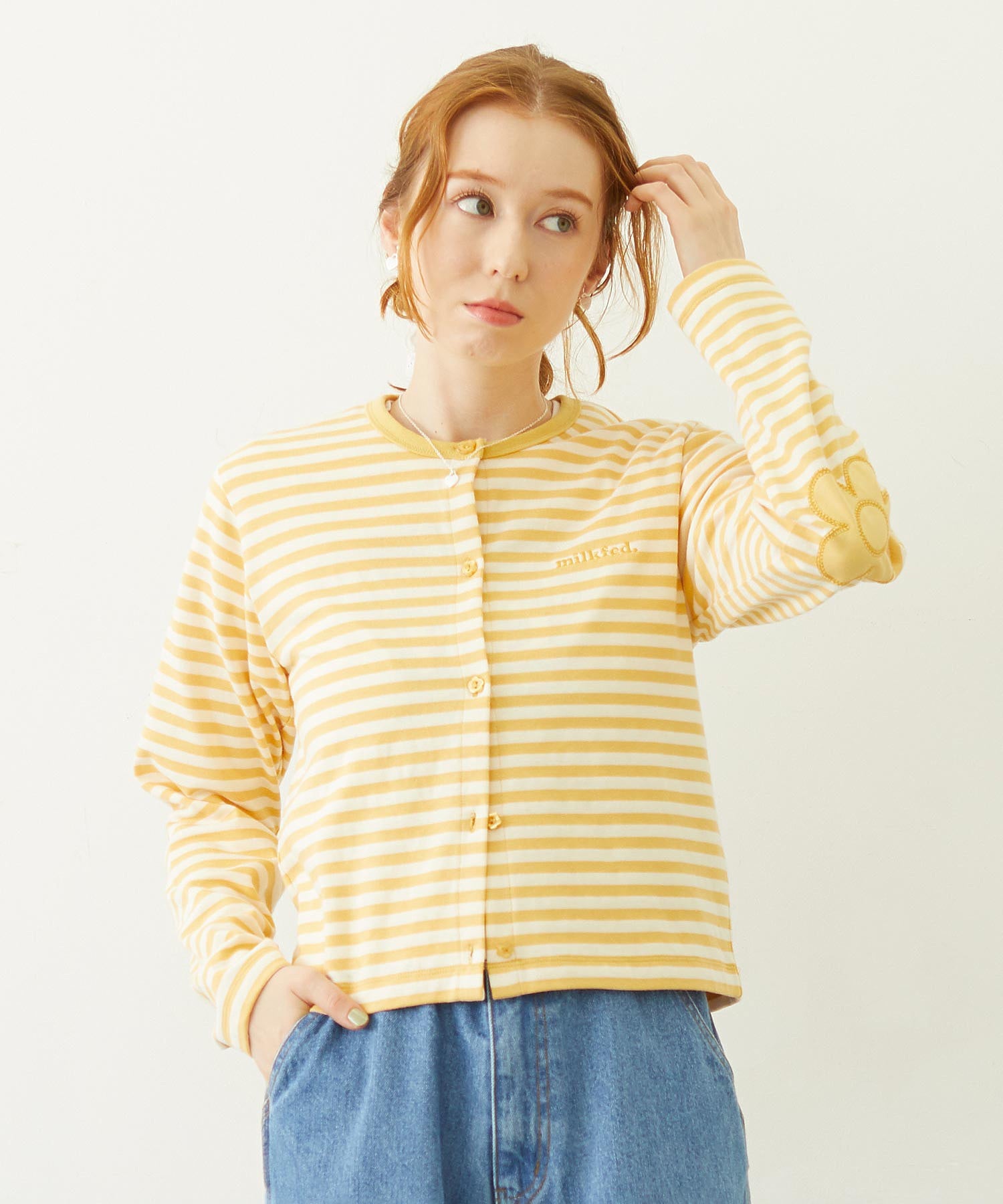 FLOWER ELBOW CARDIGAN