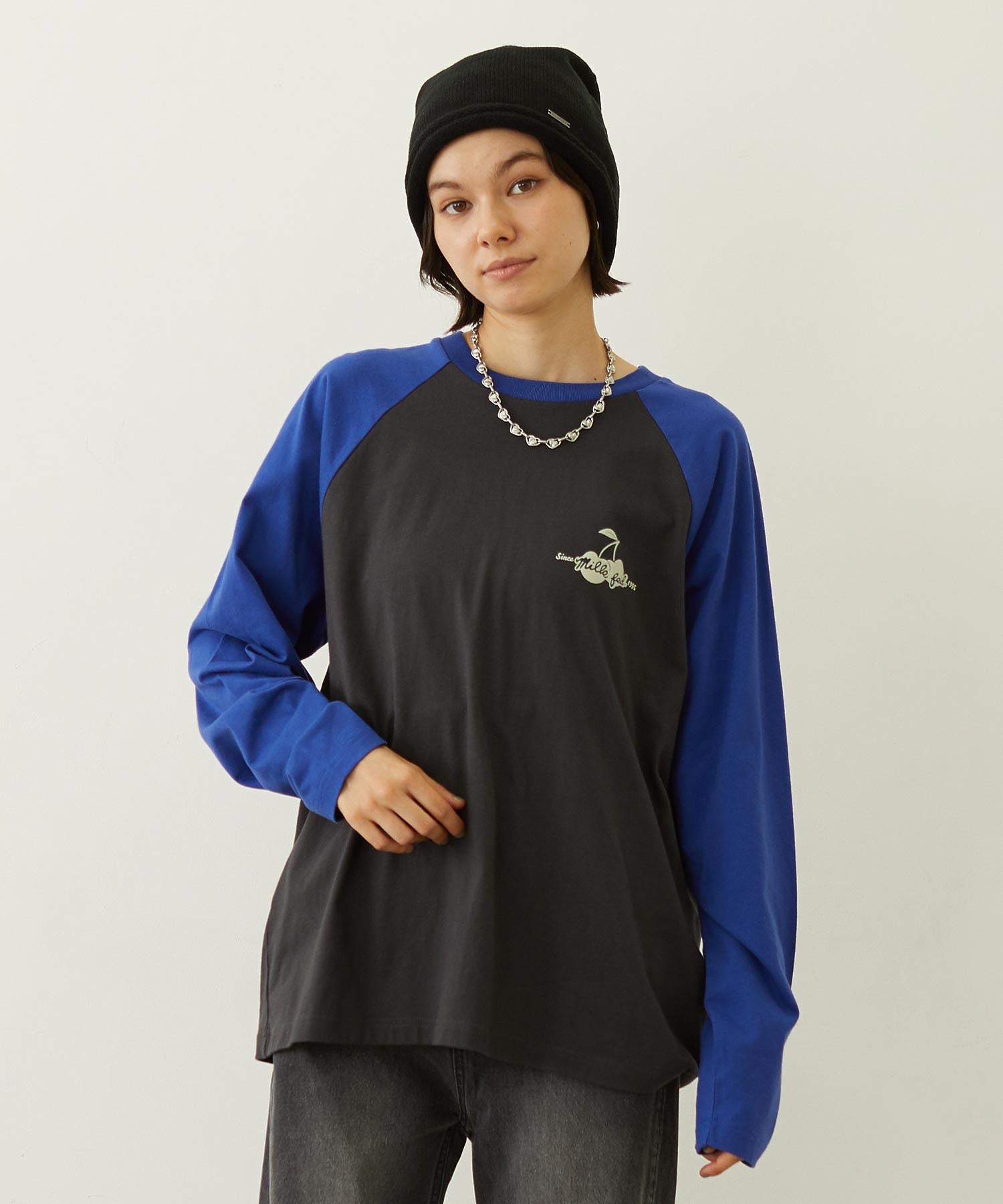 CHERRY FLOCK PRINT B/B TEE