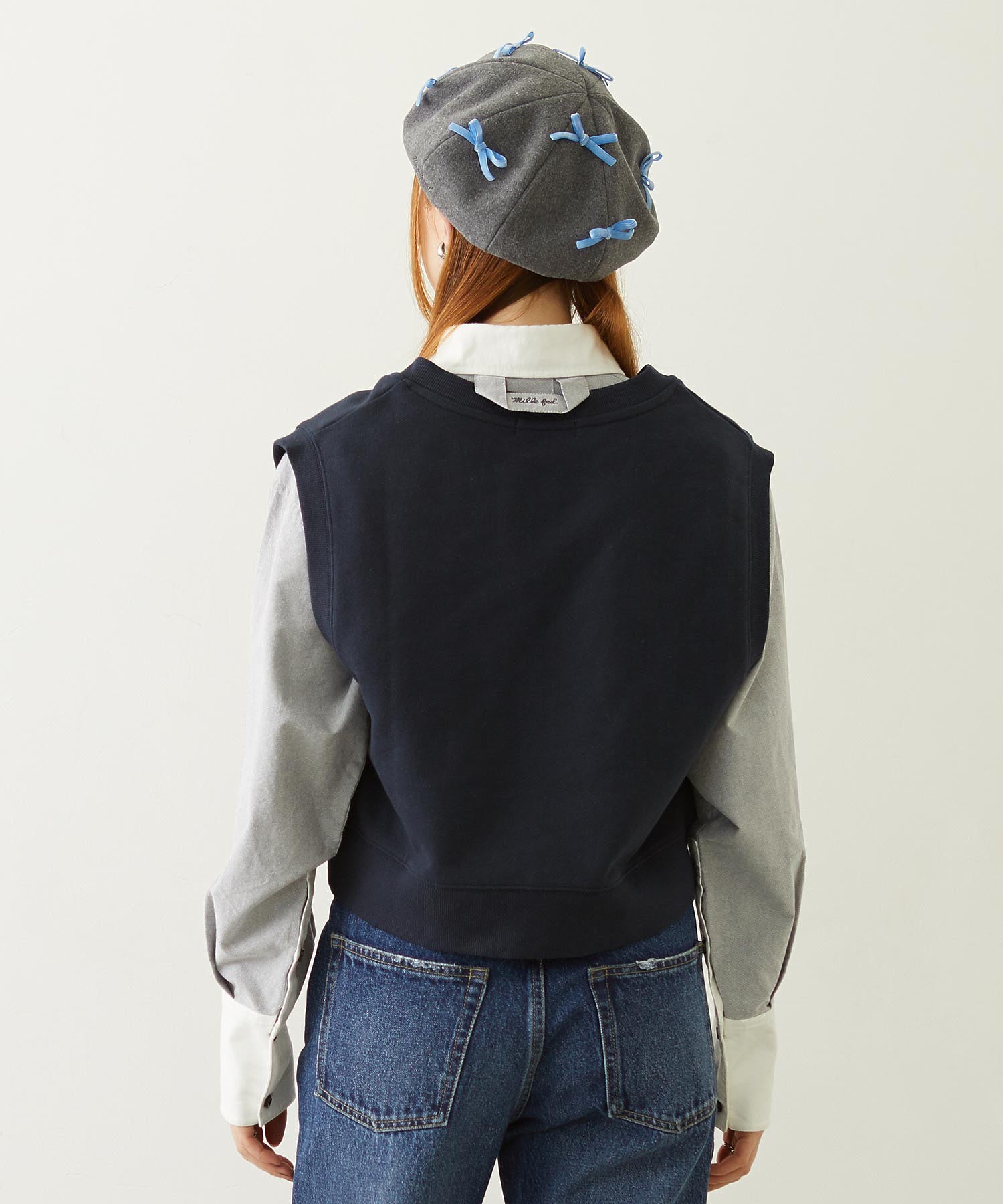 COLLEGE LOGO V-NECK SWEAT VEST
