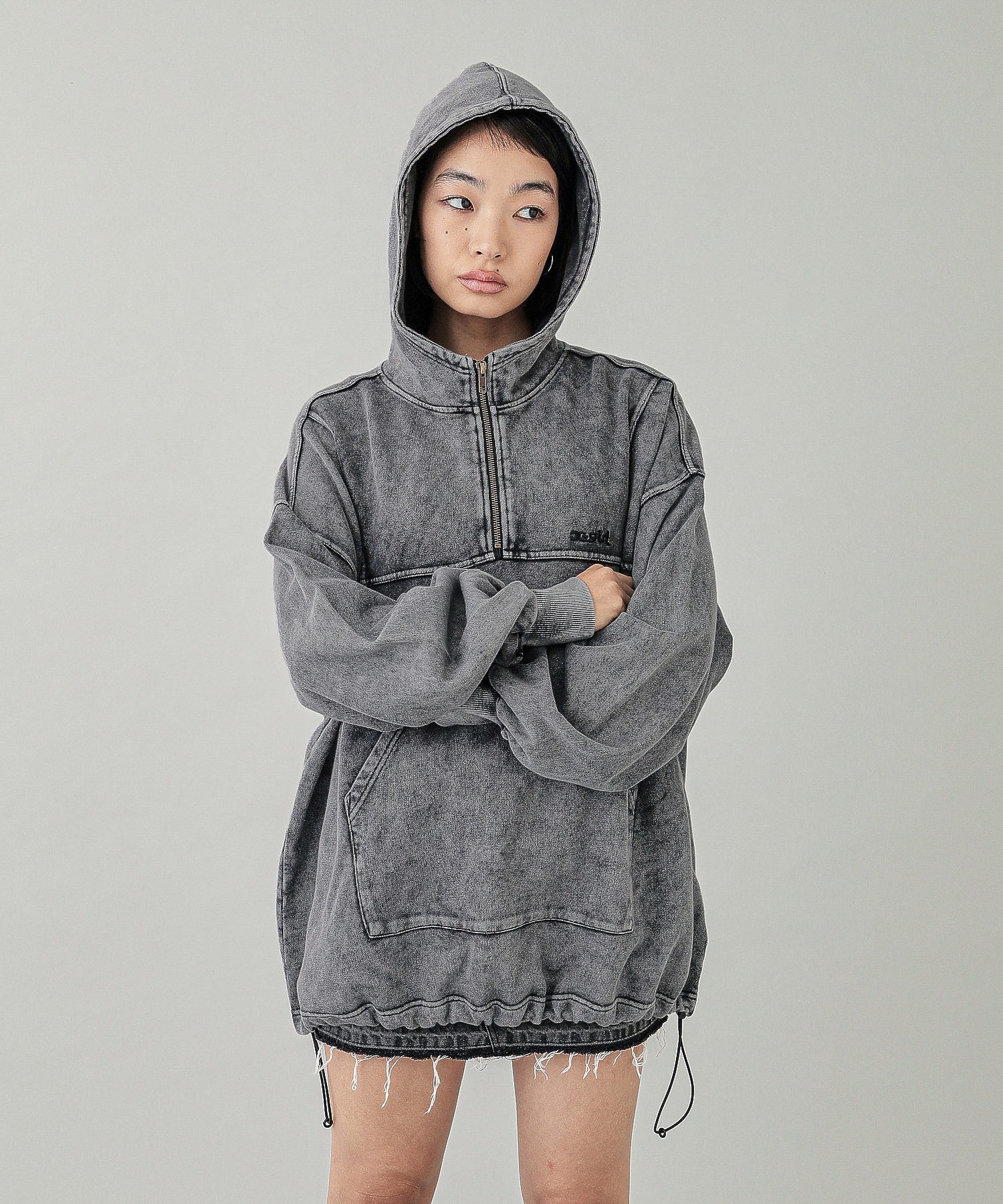 FADED ANORAK SWEAT HOODIE