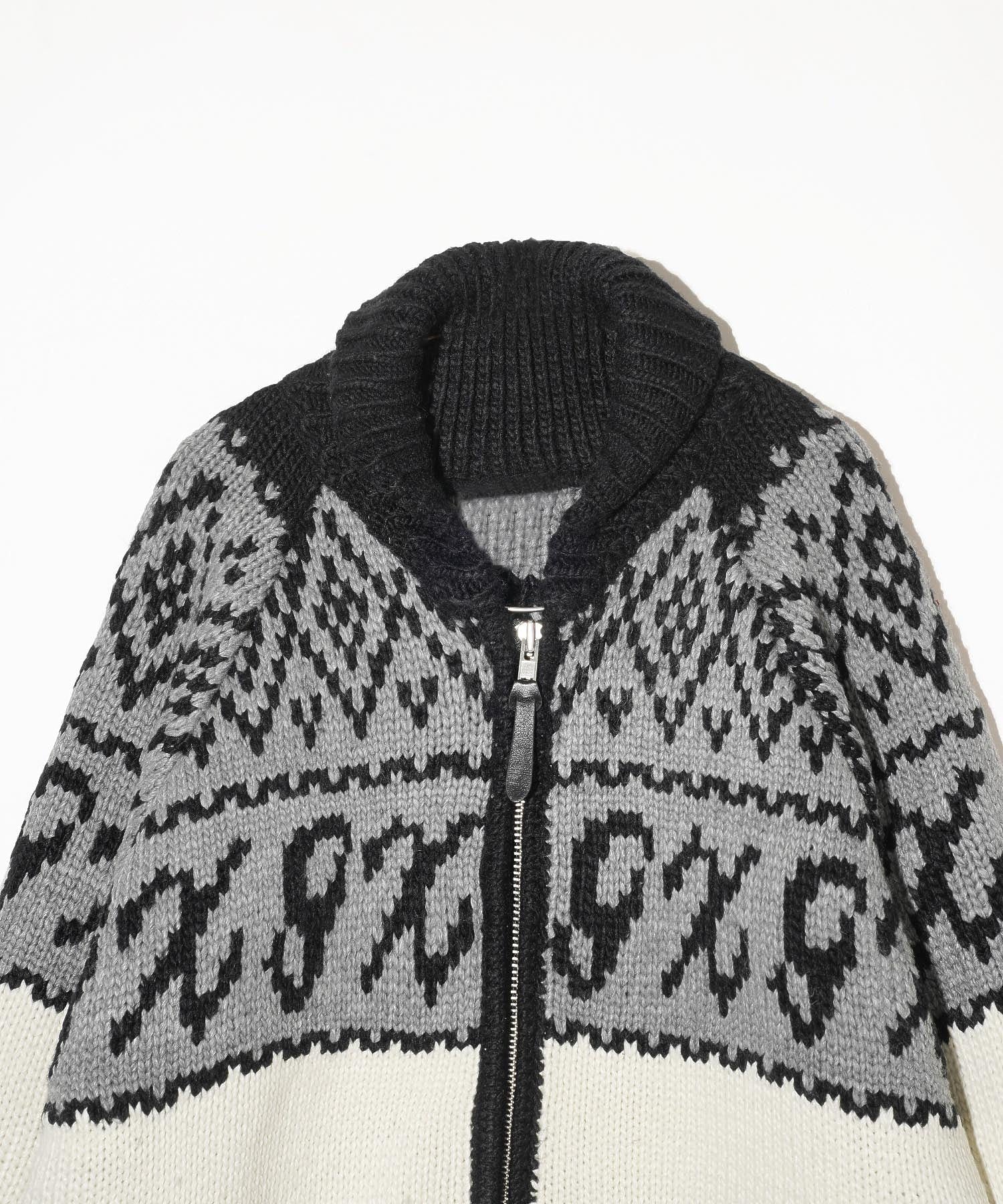 LOGO PATTERN NORDIC CARDIGAN X-girl