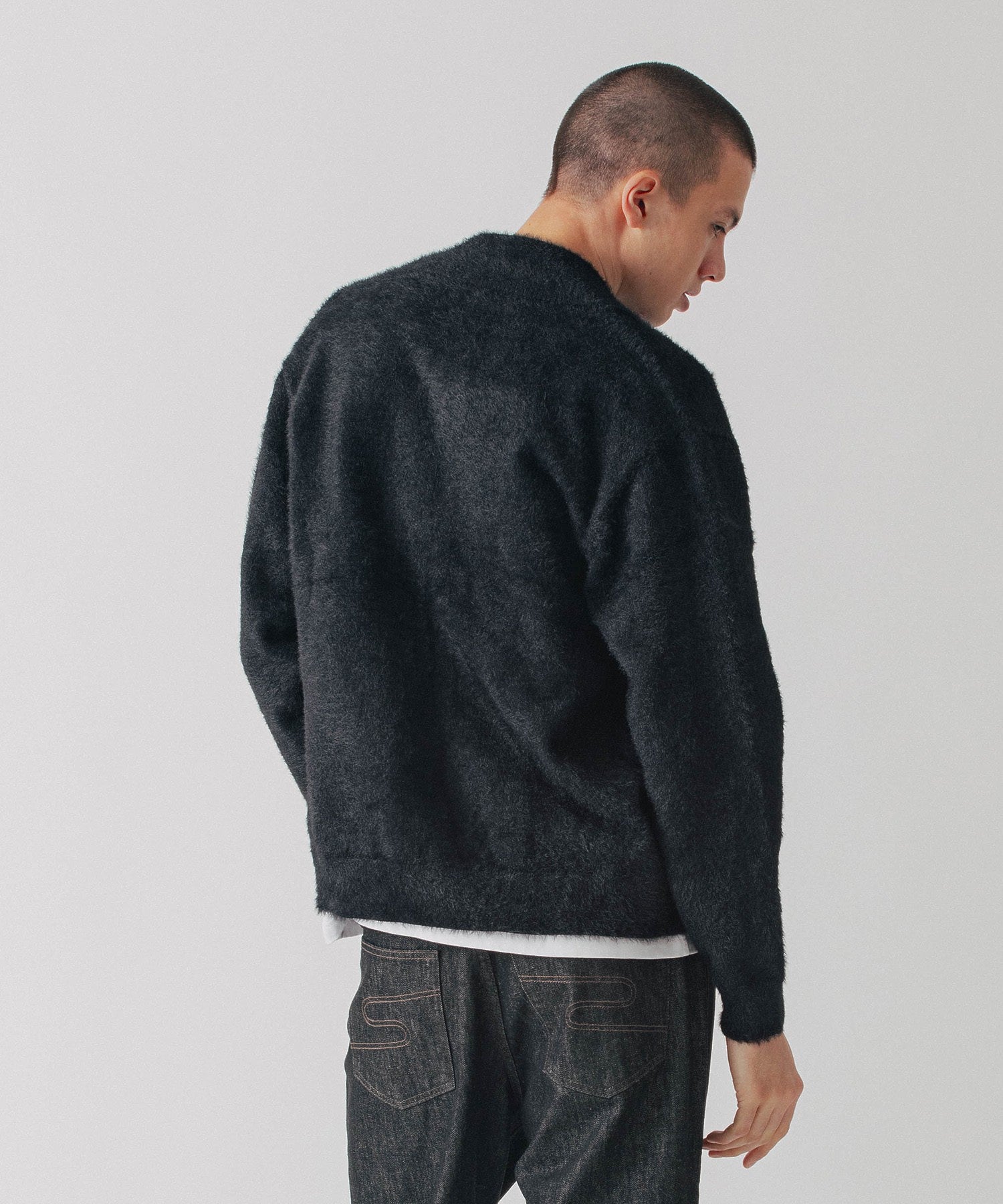 SHAGGY DRIVERS KNIT JACKET