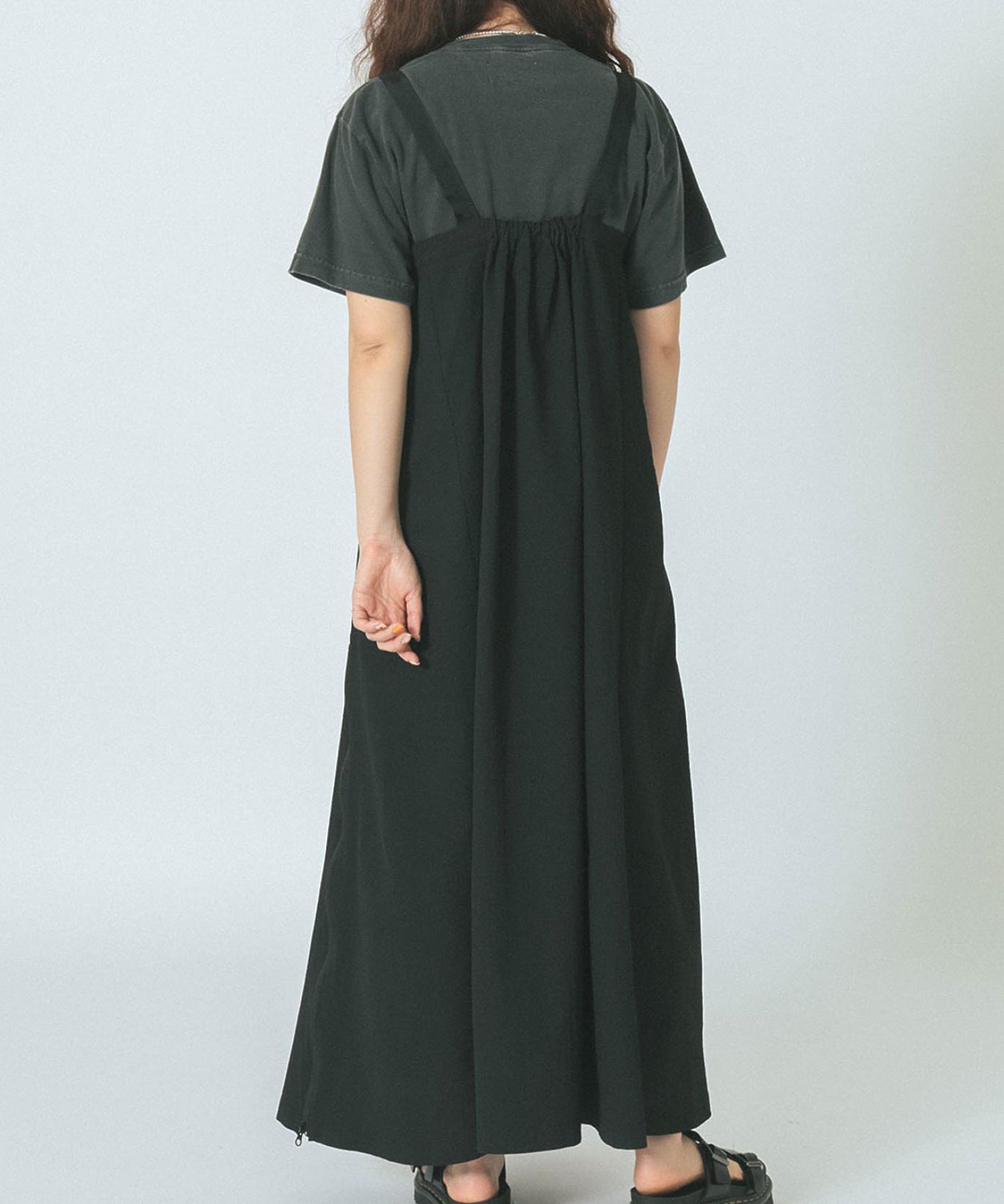 THOUSAND MILExGENE HEAVENS/ZIP FRONT SUSPENDER JUMPER SKIRT DRESS