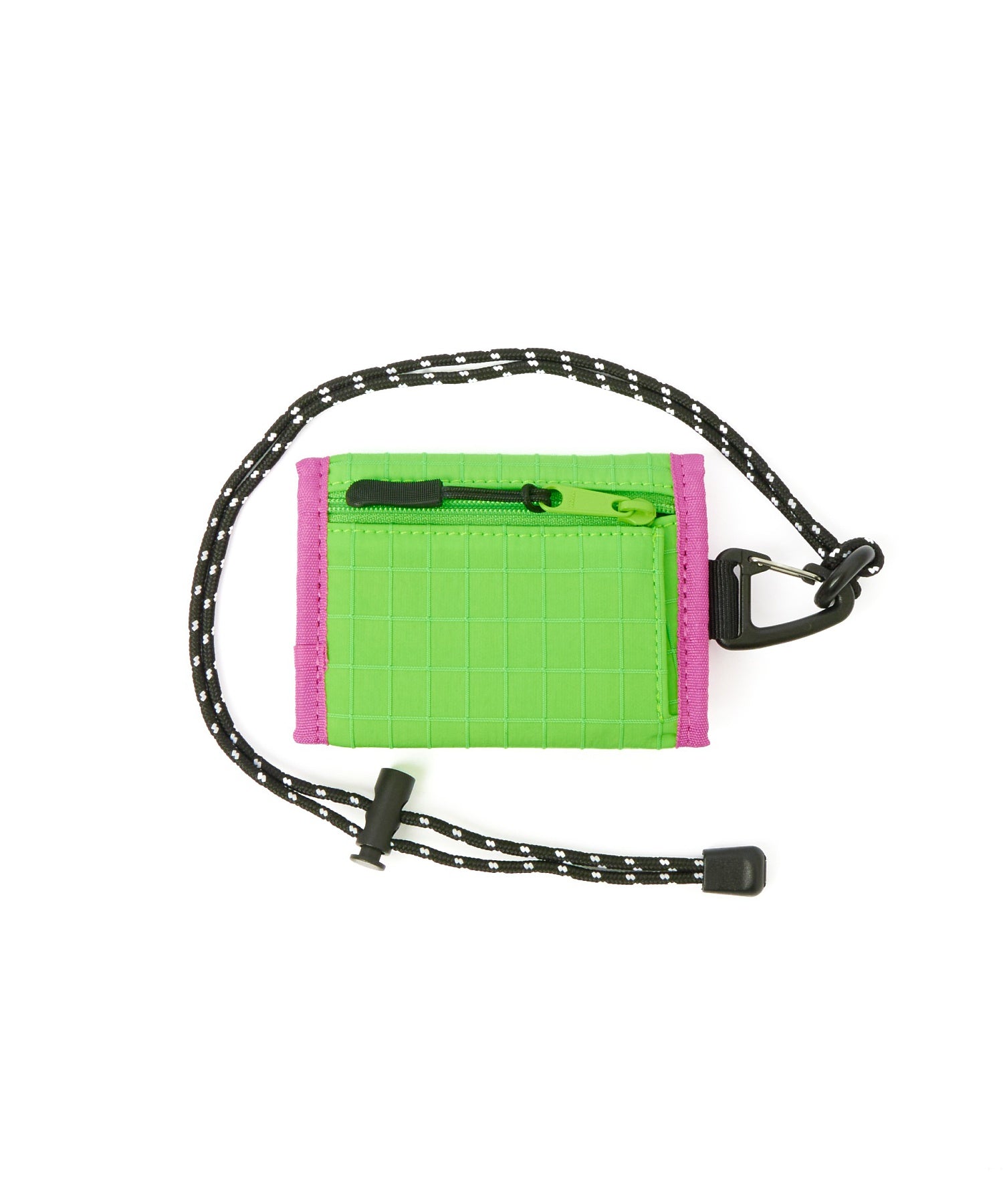 GRID PATTERN TRI-FOLD WALLET