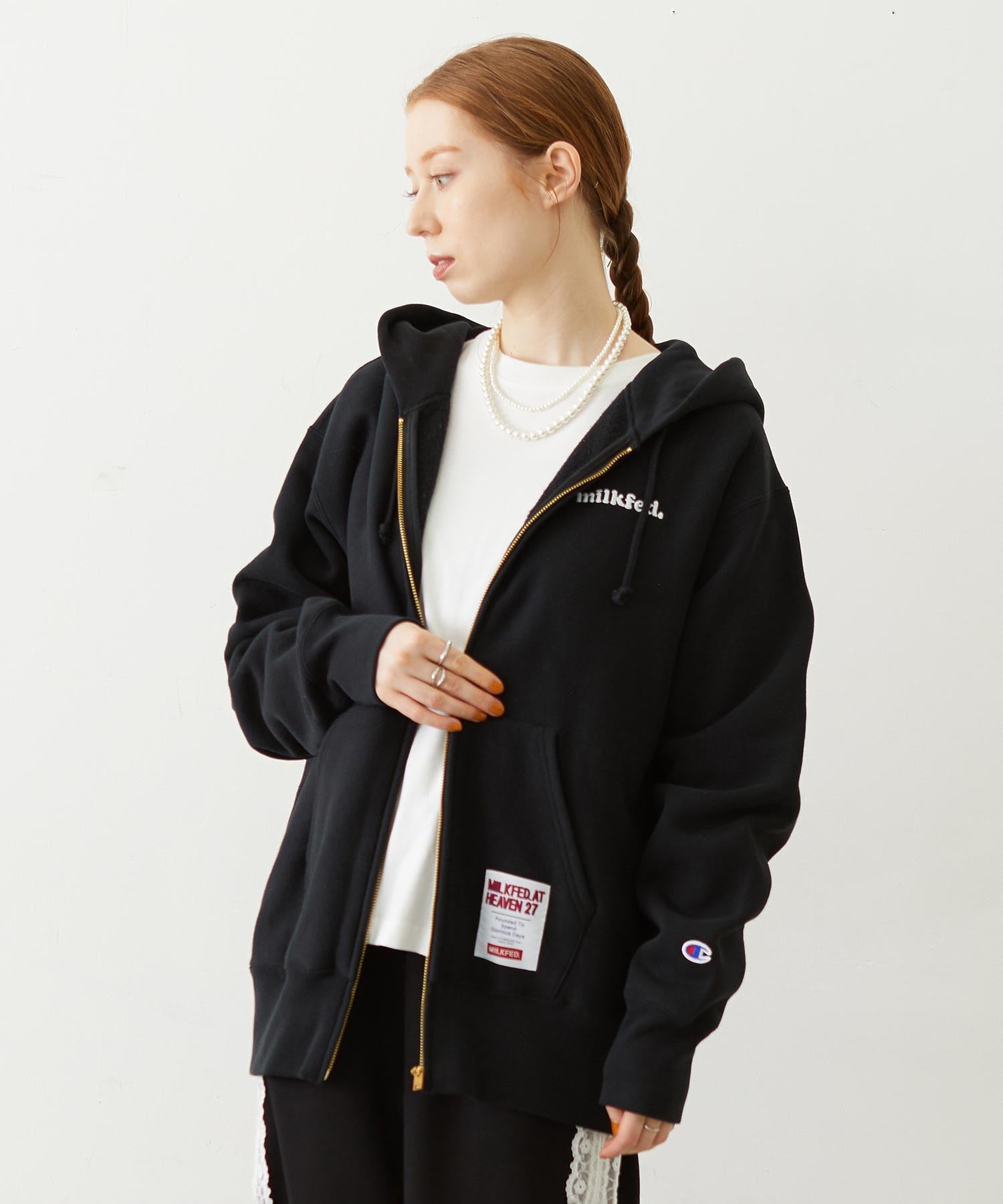 MILKFED.×CHAMPION SWEAT ZIP HOODIE