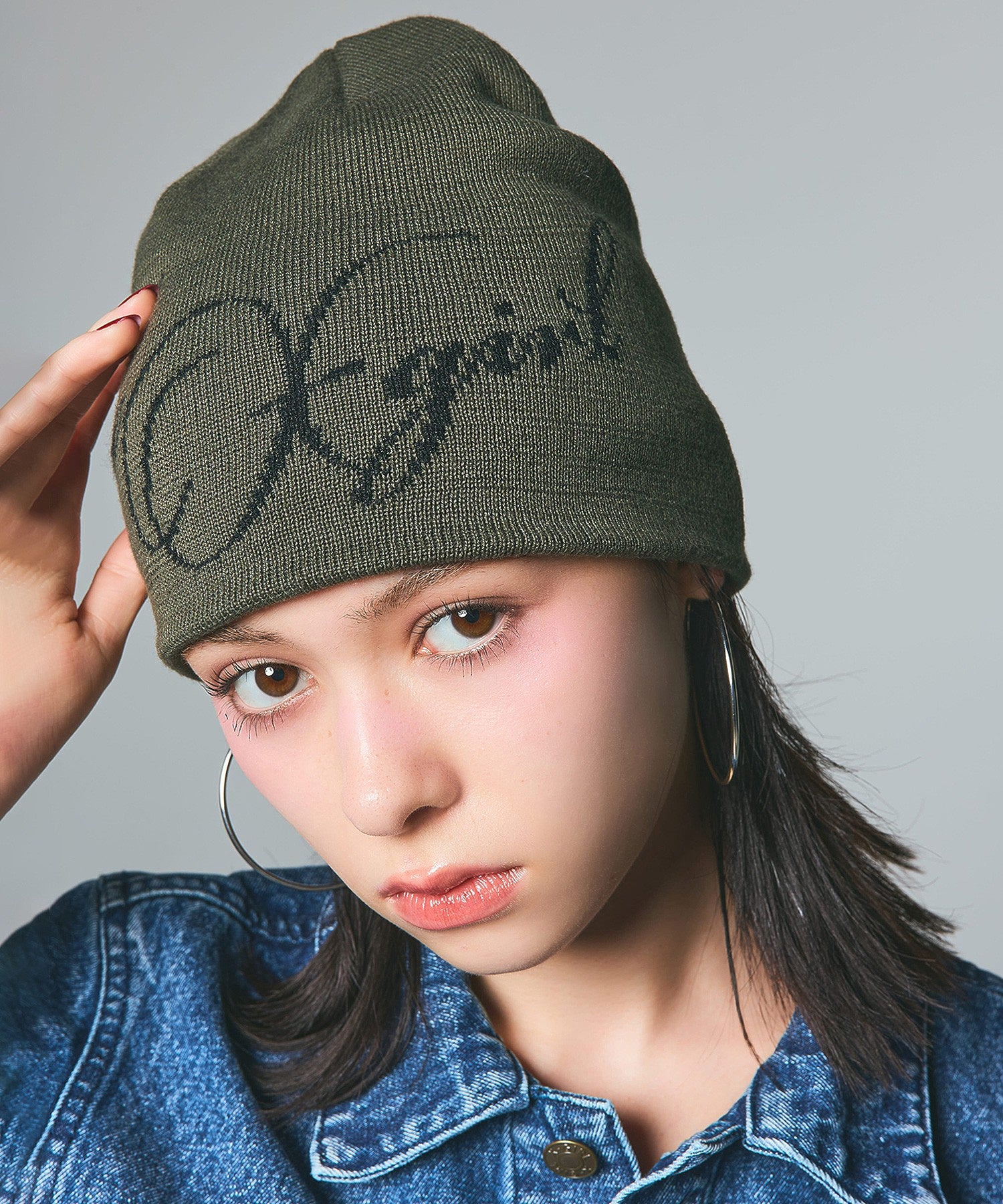 GLITTER LOGO BEANIE