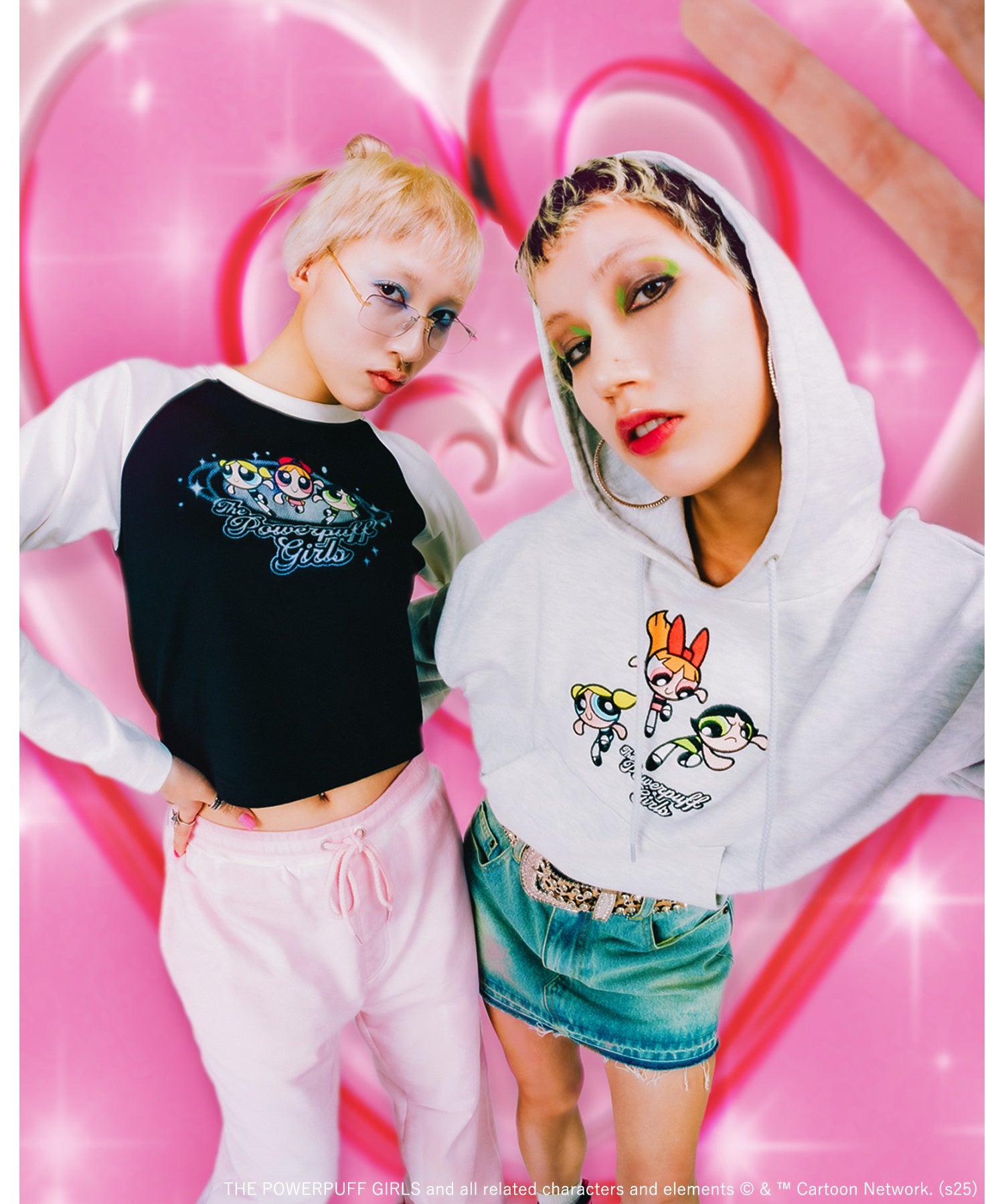 THE POWERPUFF GIRLS × X-girl RAGLAN L/S BABY TEE