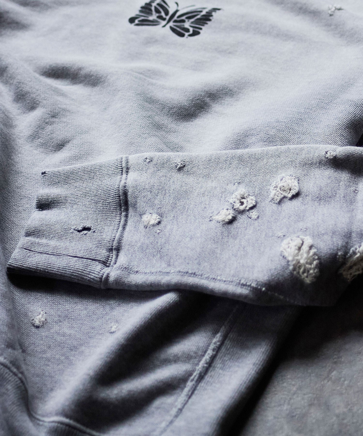 NEEDLES/DECONSTRUCTED SWEAT SHIRT - COTTON FRENCH TERRY