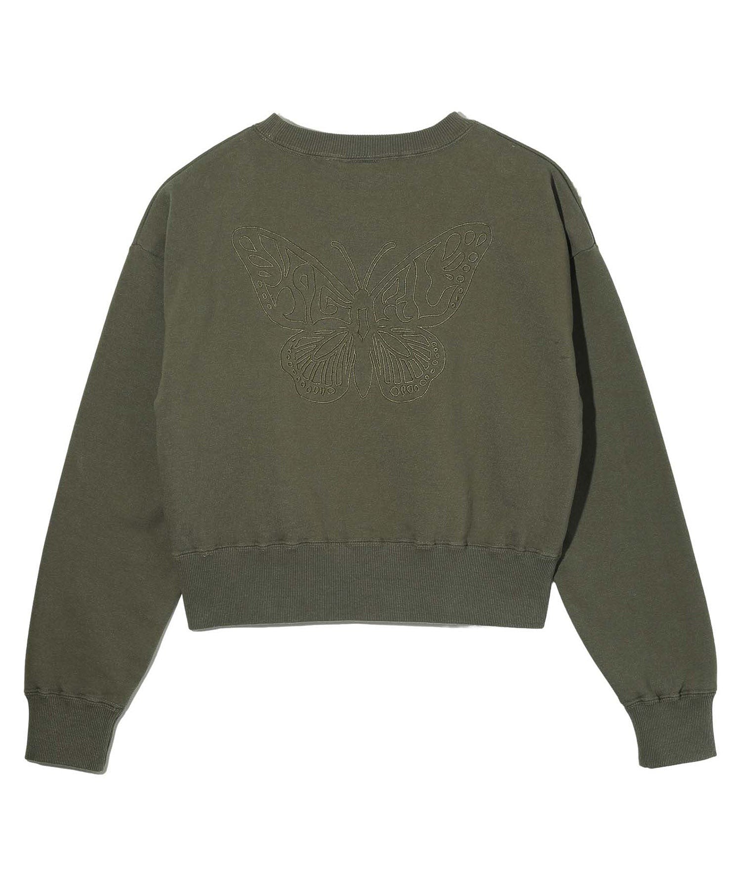 BUTTERFLY EMBROIDERY COMPACT SWEAT TOP X-girl