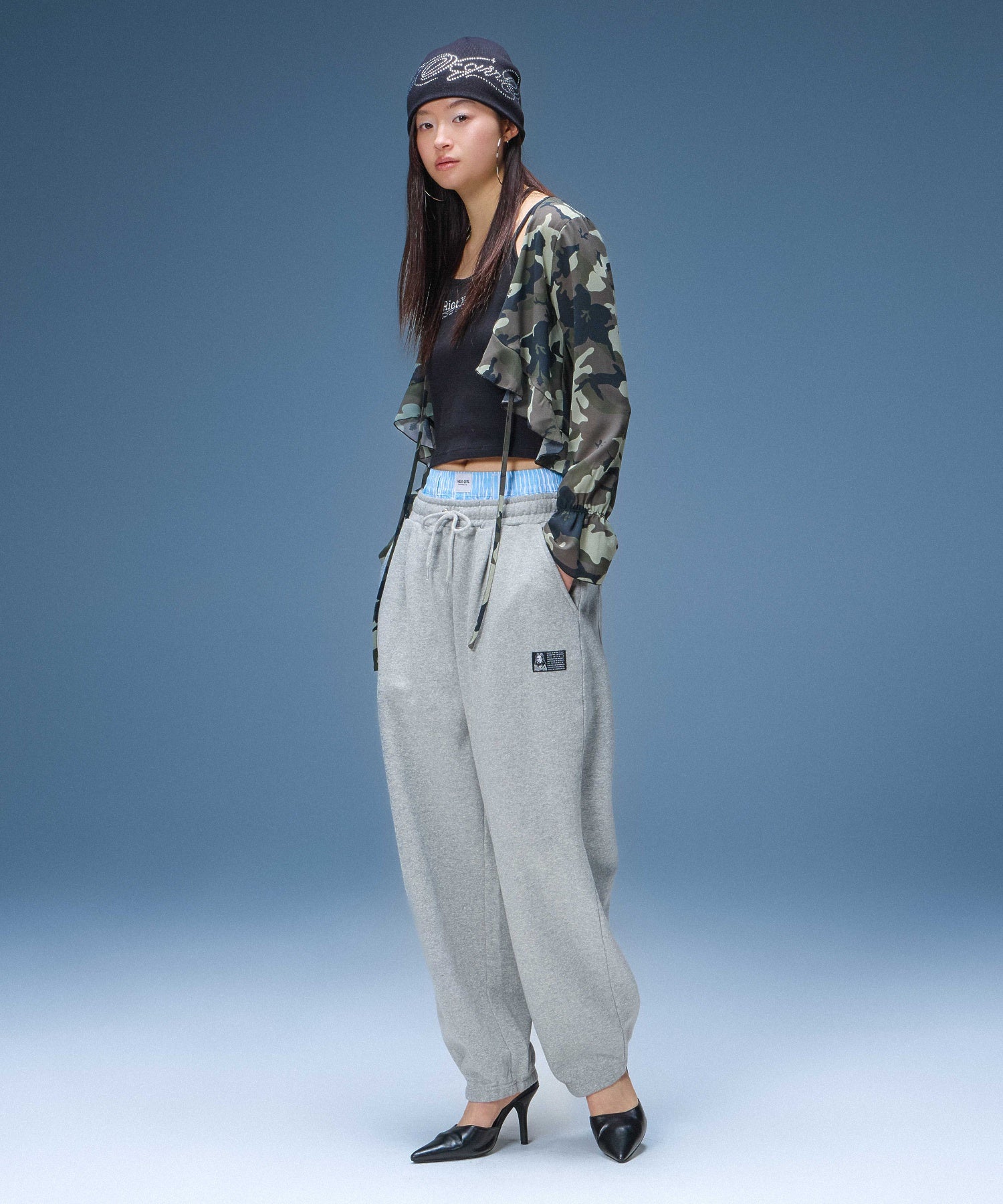 HIBISCUS CAMOUFLAGE BLOUSE