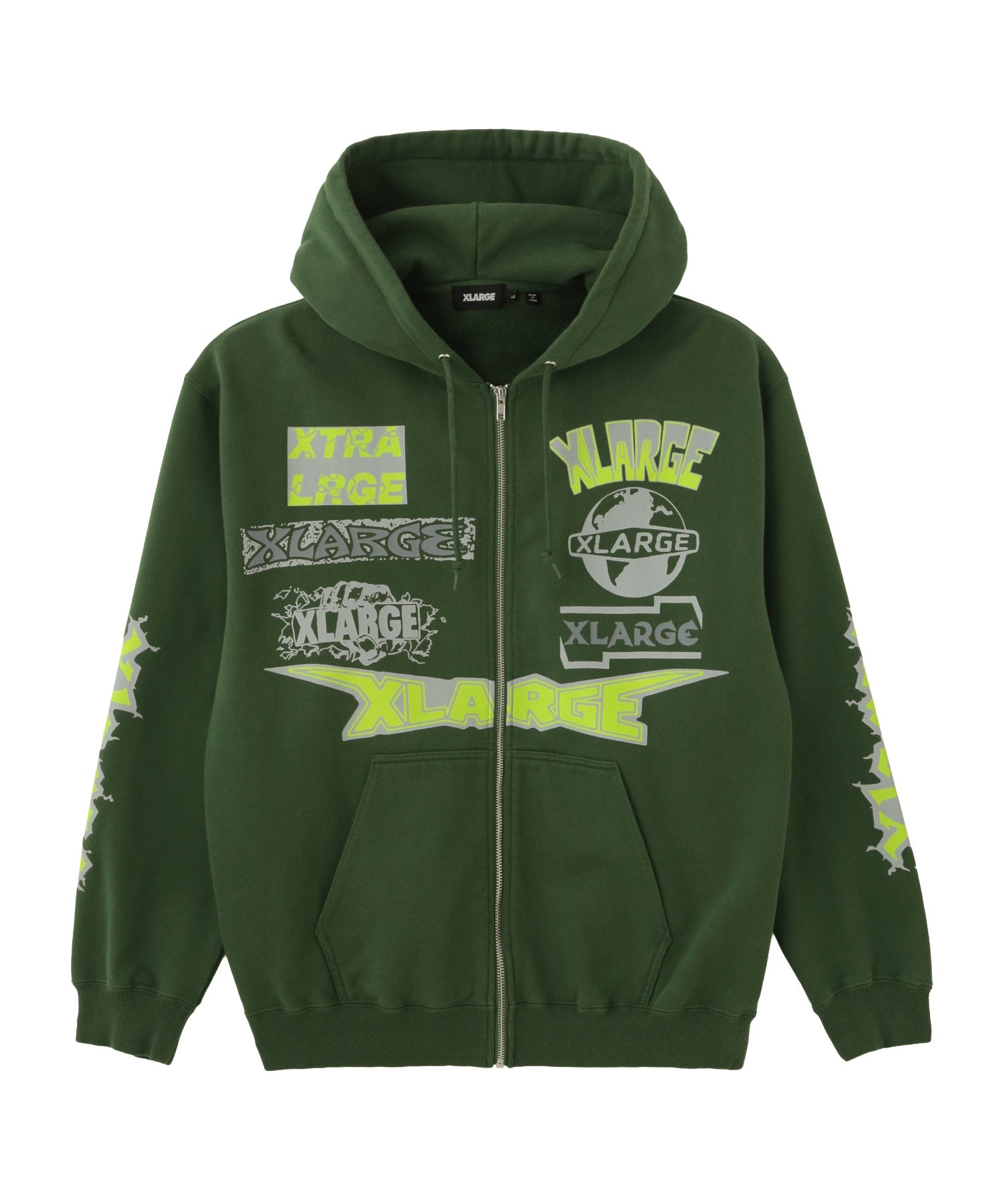 MULTI LOGO ZIP HOODED SWEATSHIRT
