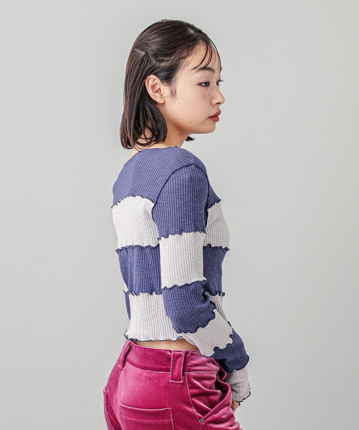 STRIPED CROPPED TOP