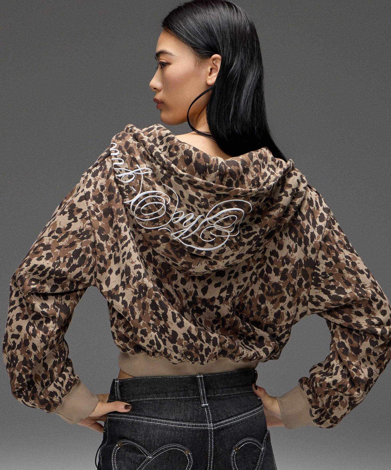 ALL OVER PRINT COMPACT ZIP UP SWEAT HOODIE