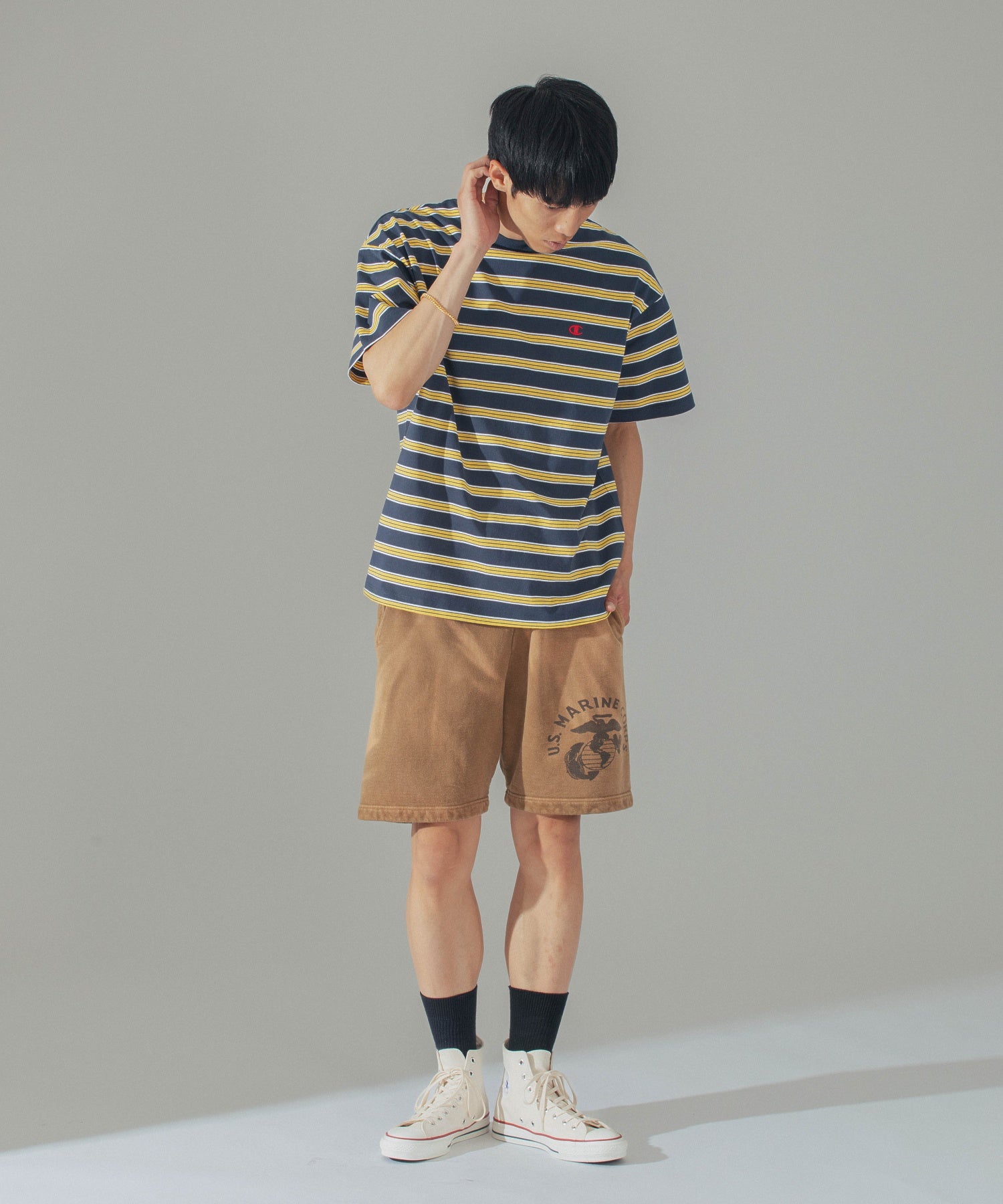 CHAMPION/チャンピオン/BORDER SHORT SLEEVE T-SHIRT/C3-Z332