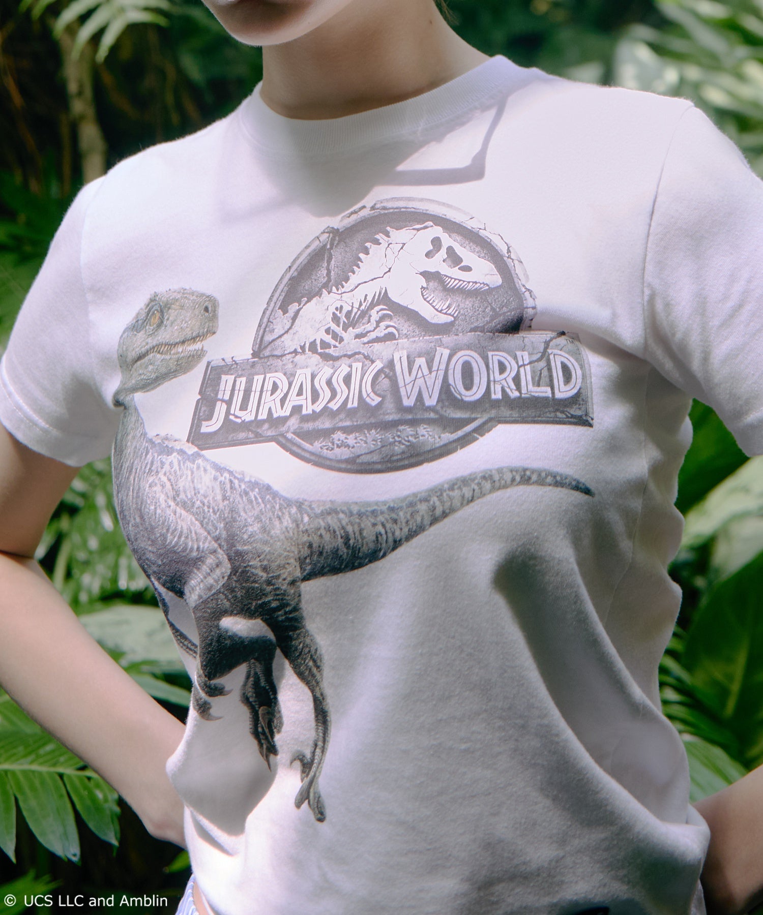 X-girl × JURASSIC WORLD S/S BABY TEE