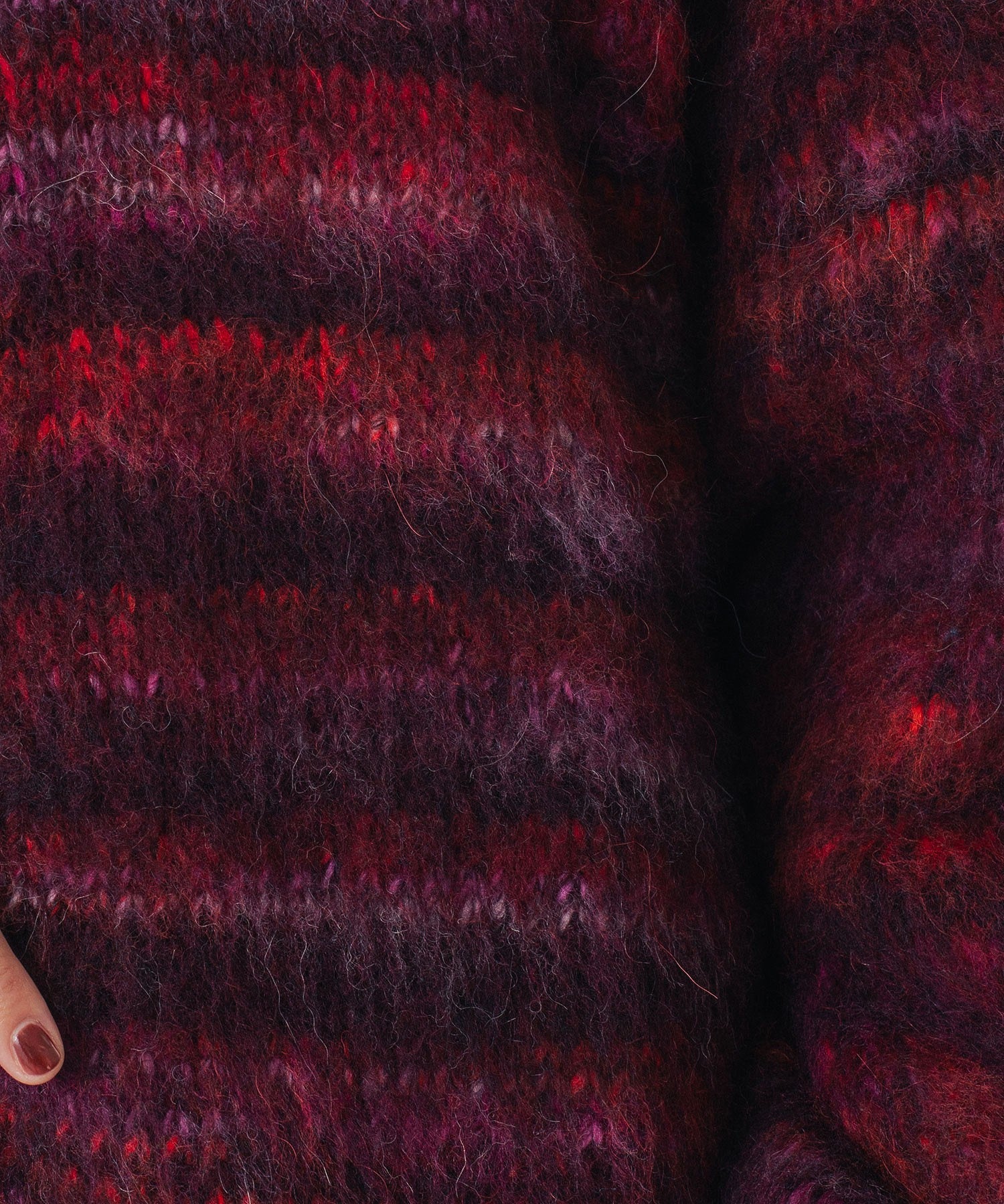 CREOLME/SHAGGY KNIT CARDIGAN