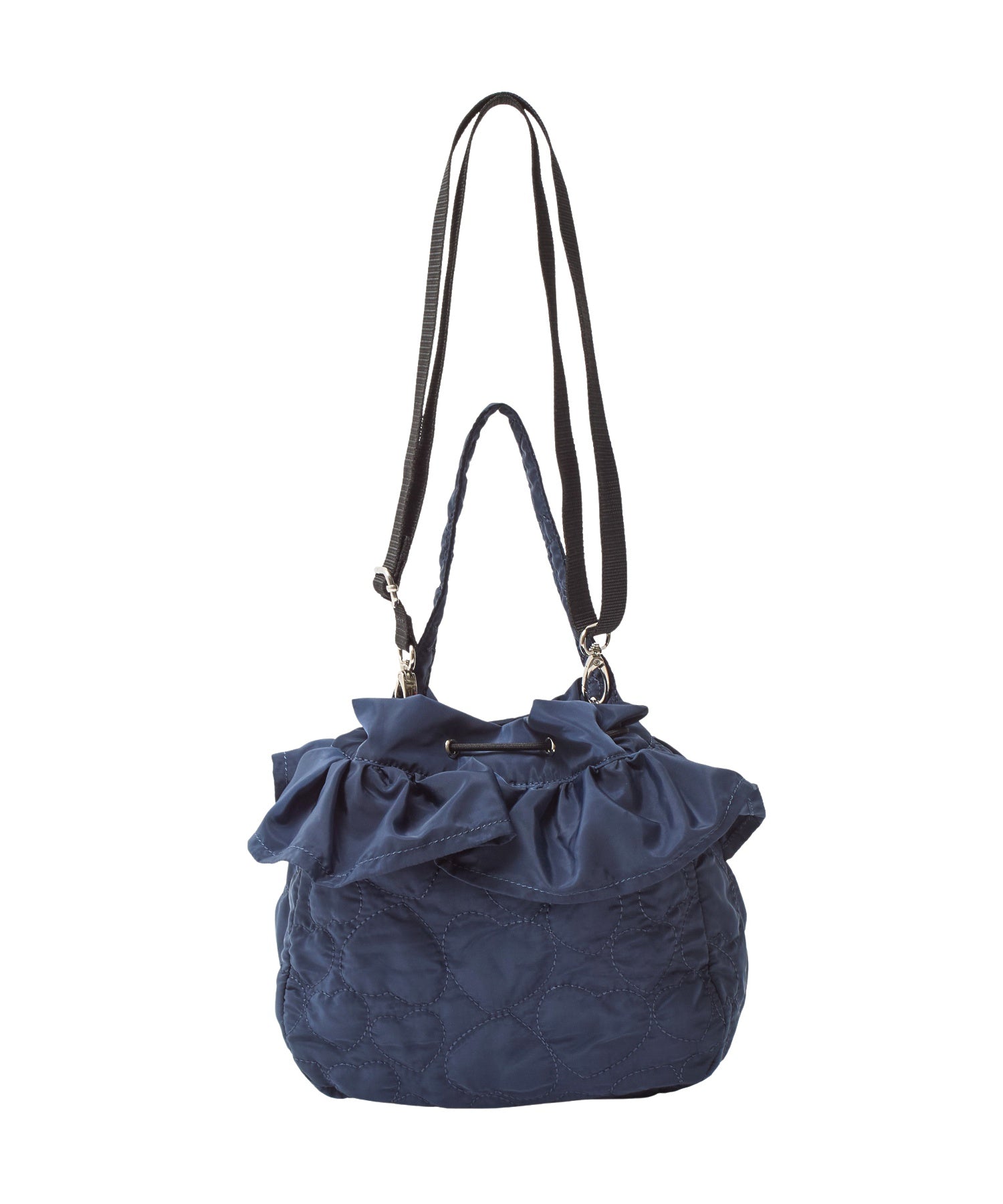 HEART QUILTED DRAWSTRING BAG