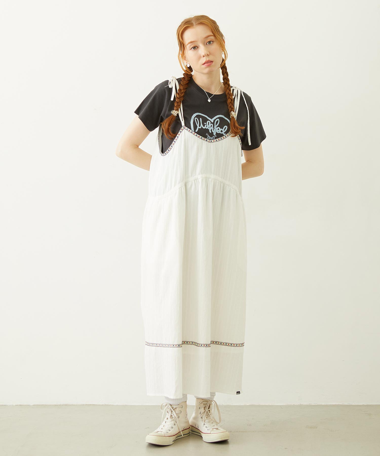 TYROLEAN TAPE CAMI DRESS