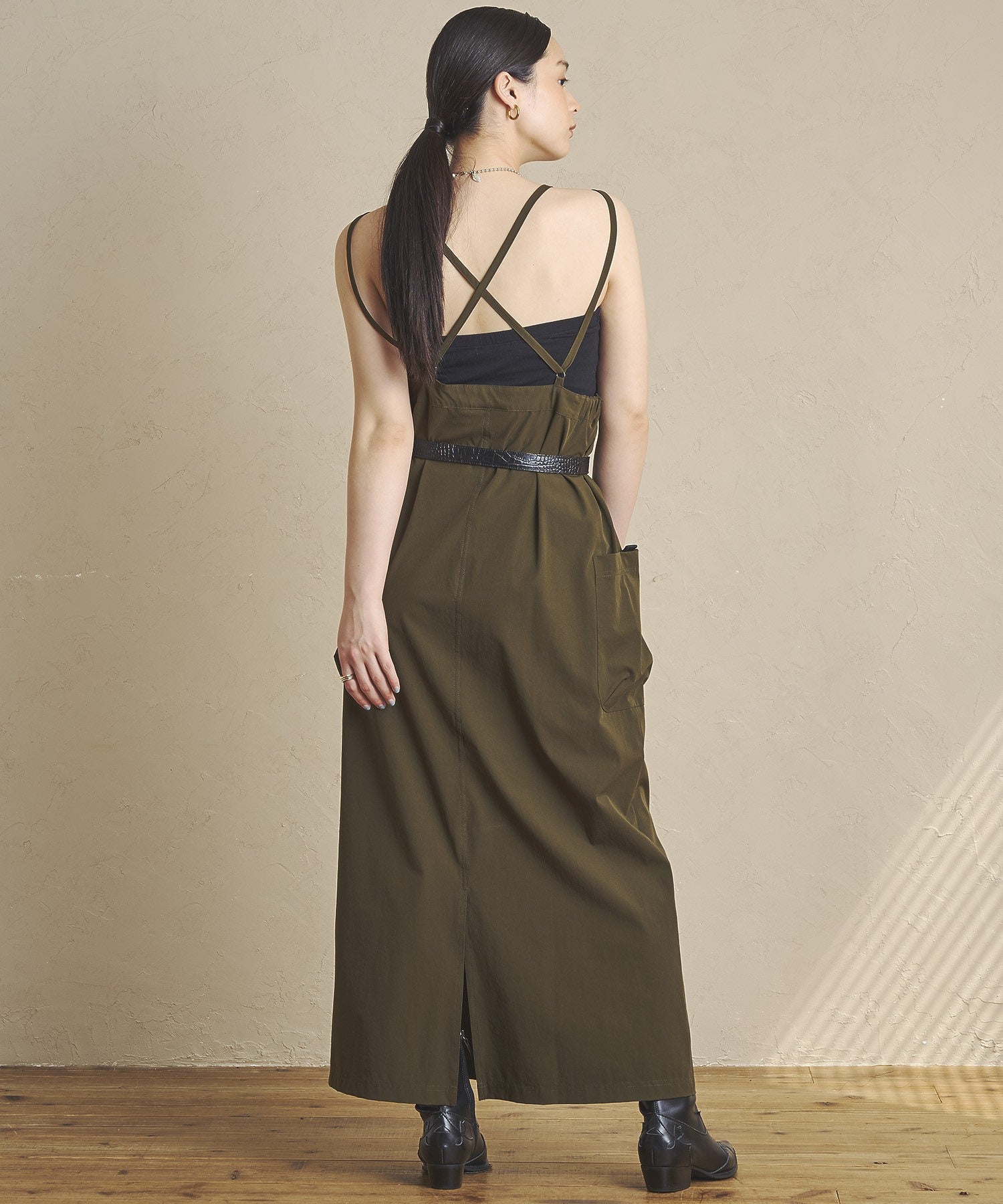 THOUSAND MILExGENE HEAVENS/BACK CROSS NALLOW STRAP DRESS