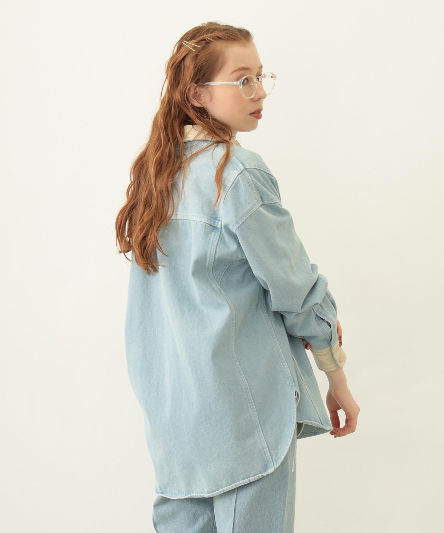 WIDE DENIM SHIRT
