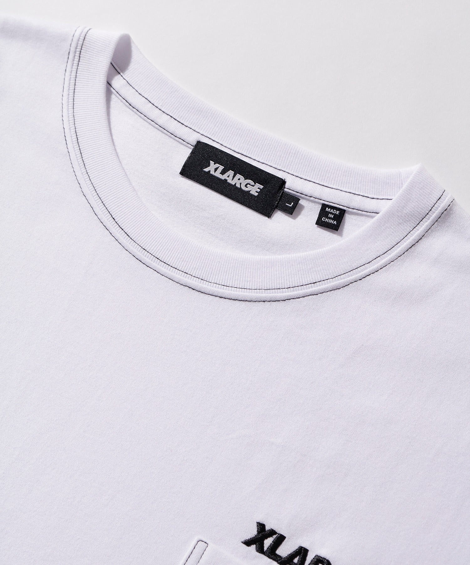 CONTRAST STITCH L/S POCKET TEE XLARGE