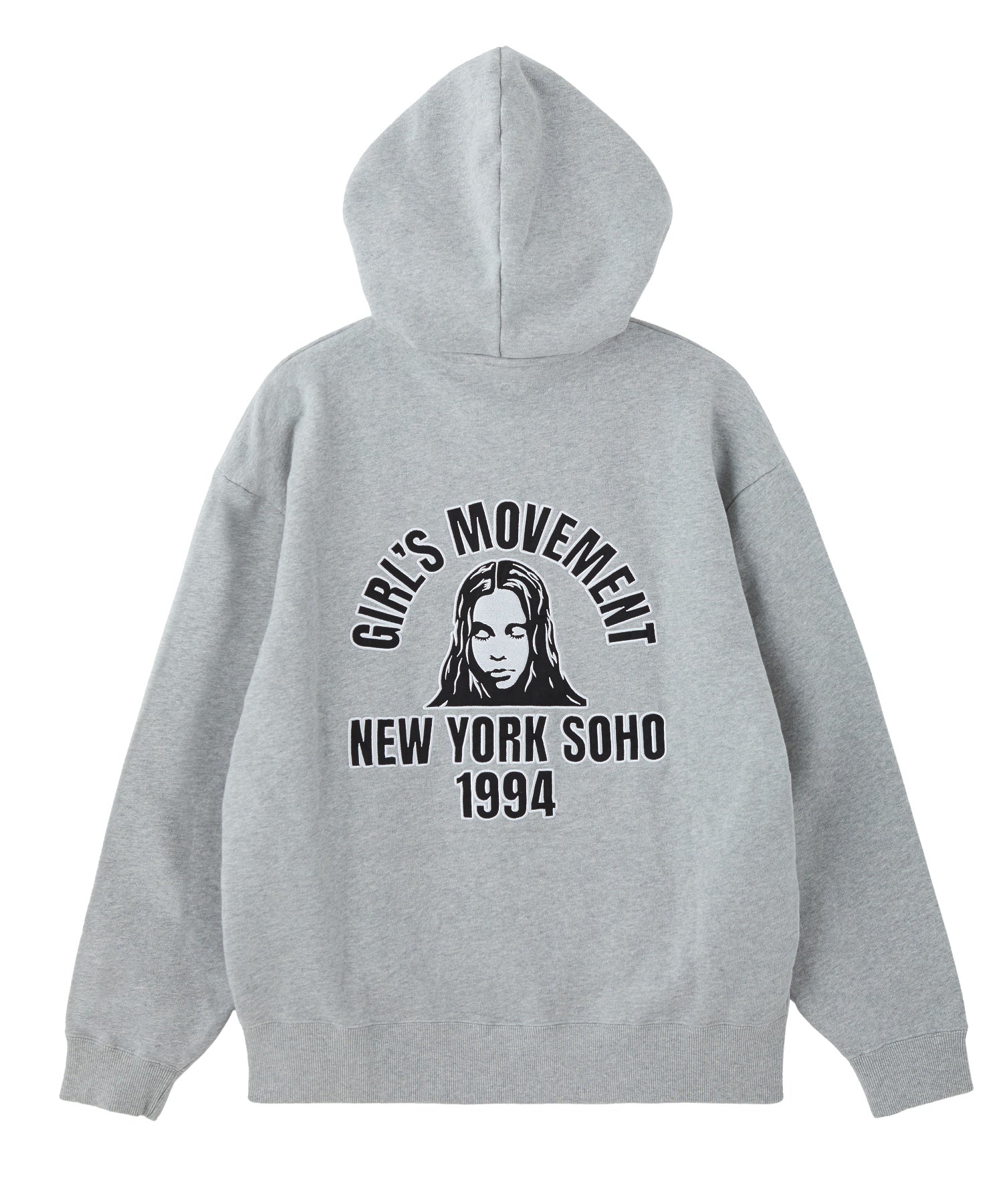 ARCH LOGO AND FACE PATCH ZIP UP SWEAT HOODIE