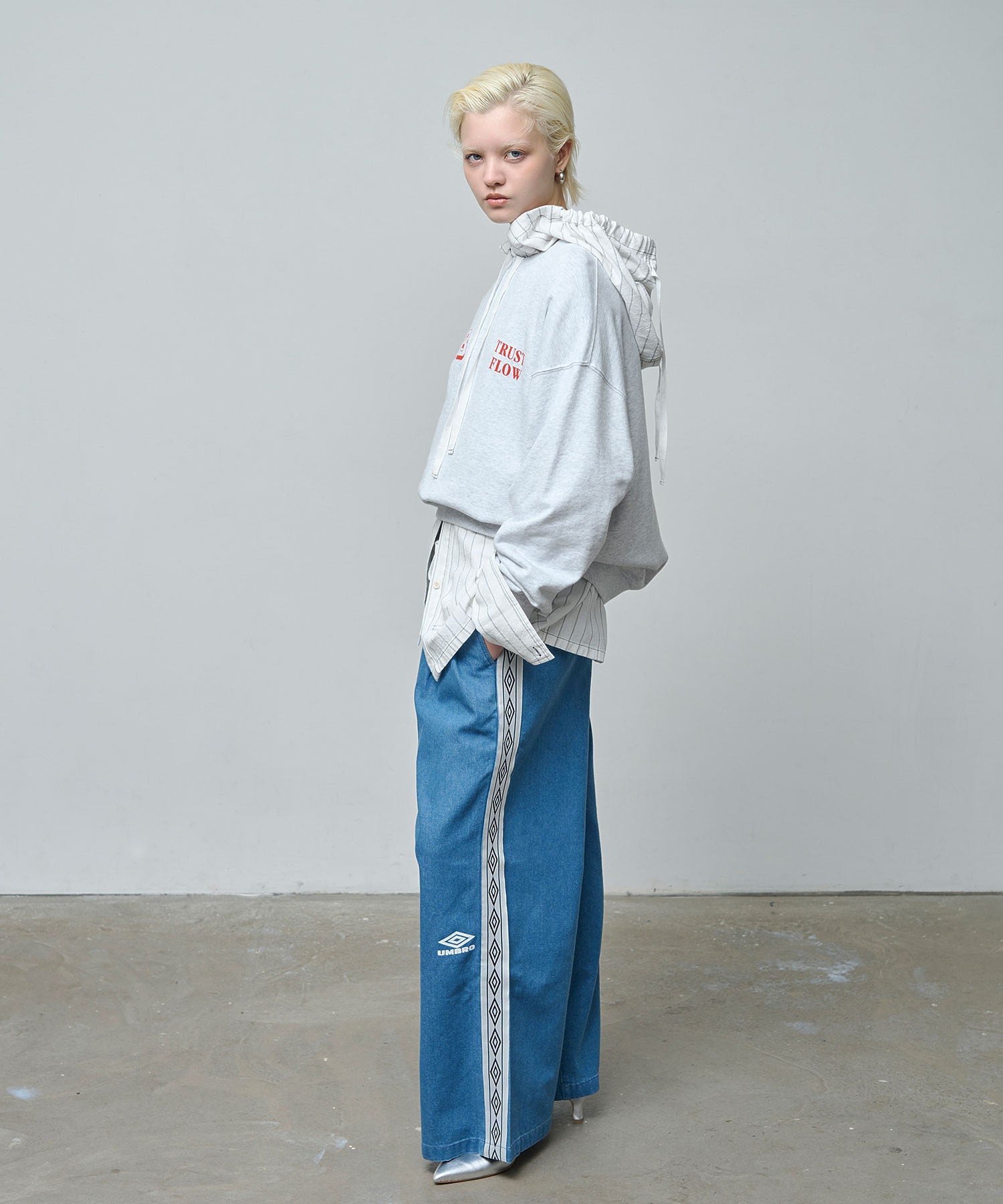 UMBRO/DENIM WIDE PANTS