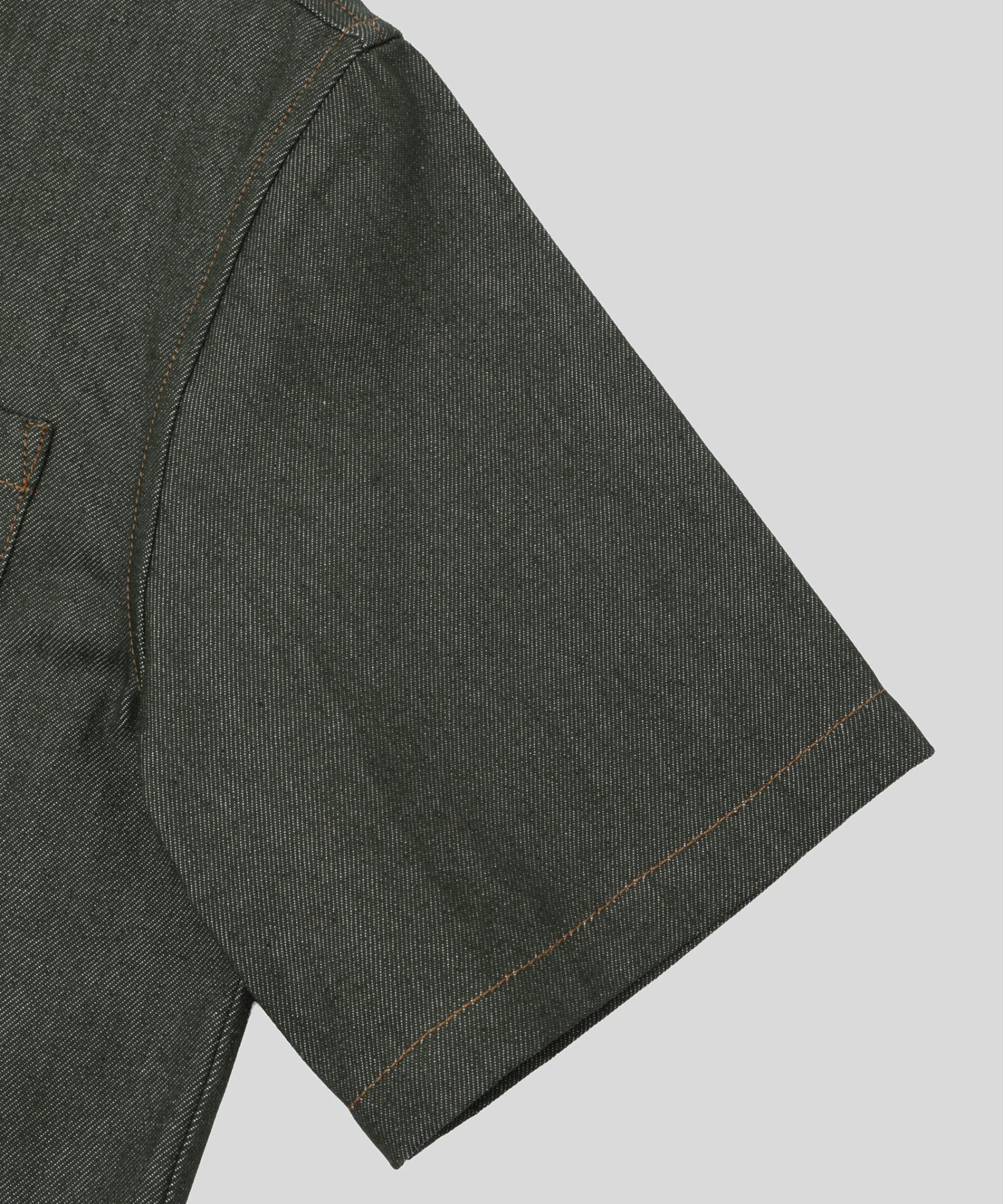 WALK IN PARIS/ウォーキンパリス/GREEN denim shirt