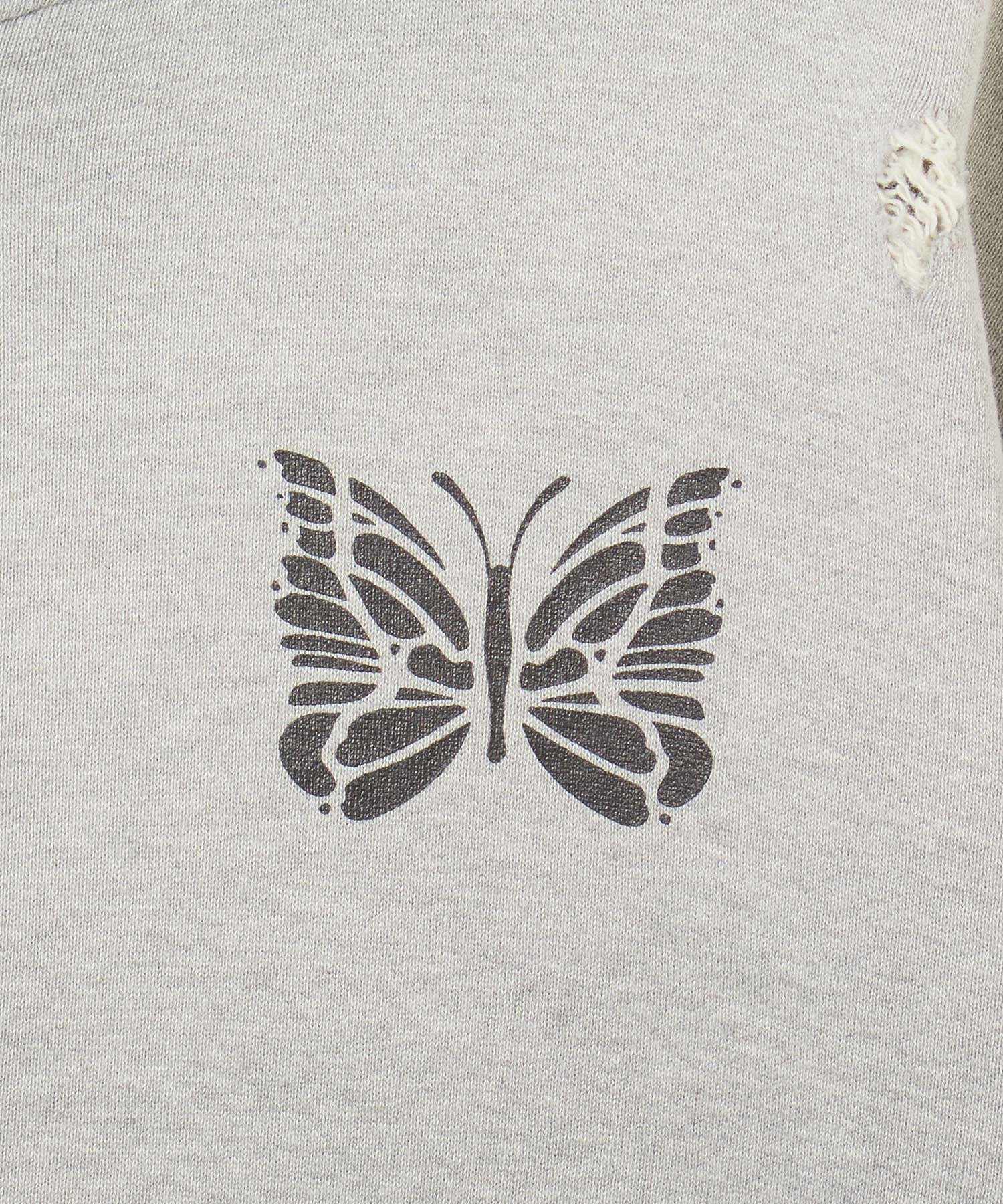 NEEDLES/DECONSTRUCTED ZIPPED SWEAT
