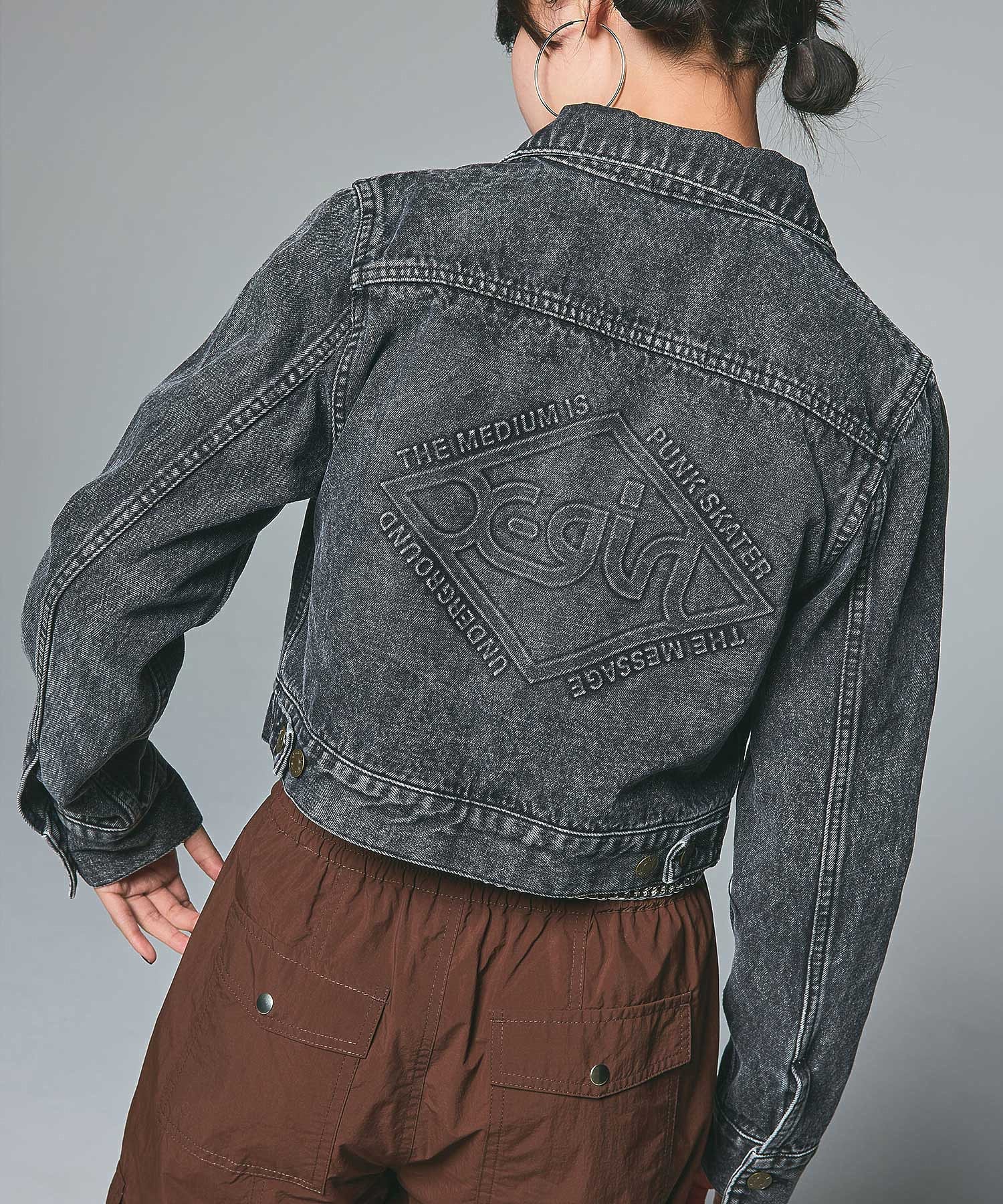 EMBOSSED DENIM JACKET