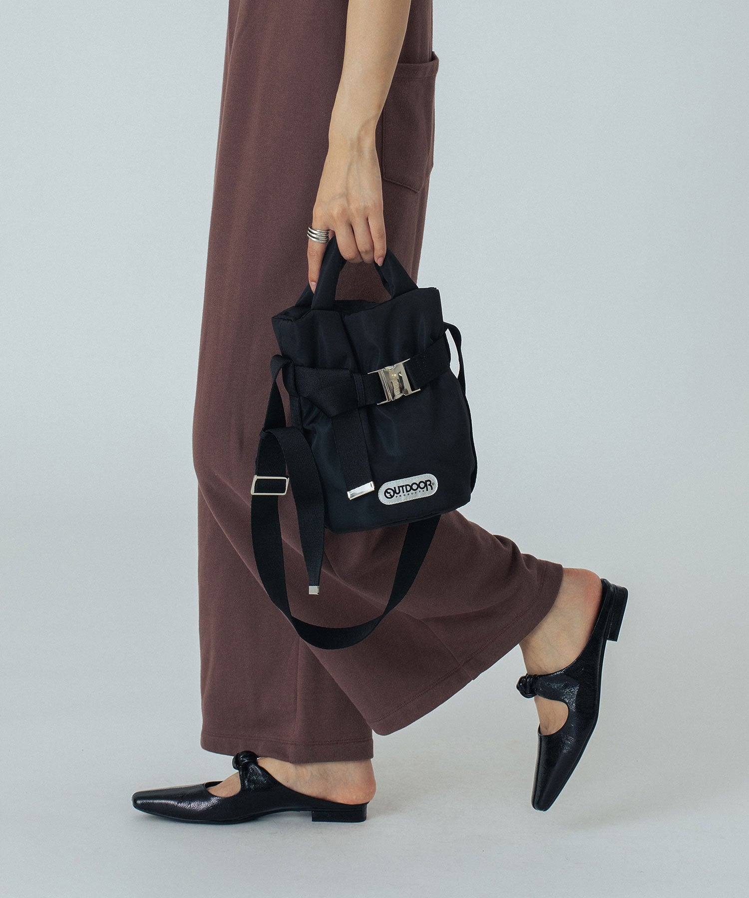 【ブラウンROSE BUD別注カラー】OUTDOOR/2WAY BELT SHOULDER BAG