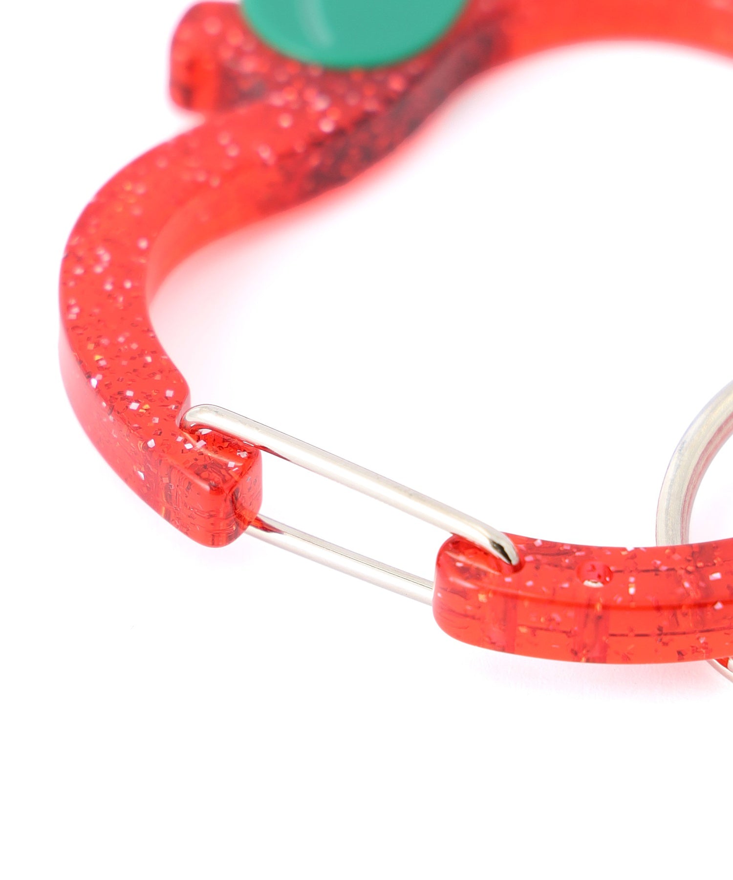 GLITTER APPLE CARABINER RED