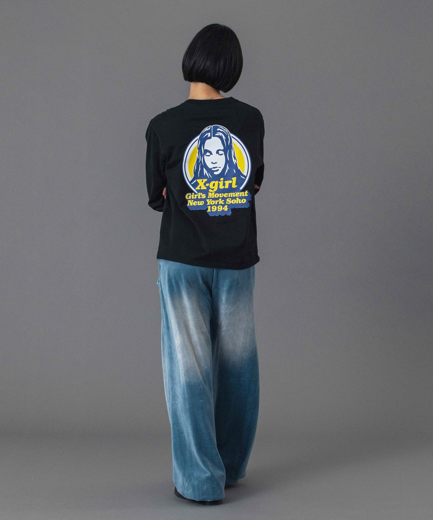 MESSAGE AND FACE CIRCLE LOGO L/S TEE