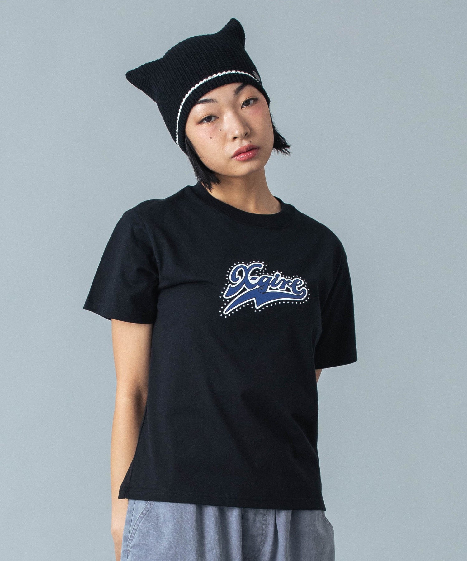 RHINESTONE AND LOGO S/S TEE
