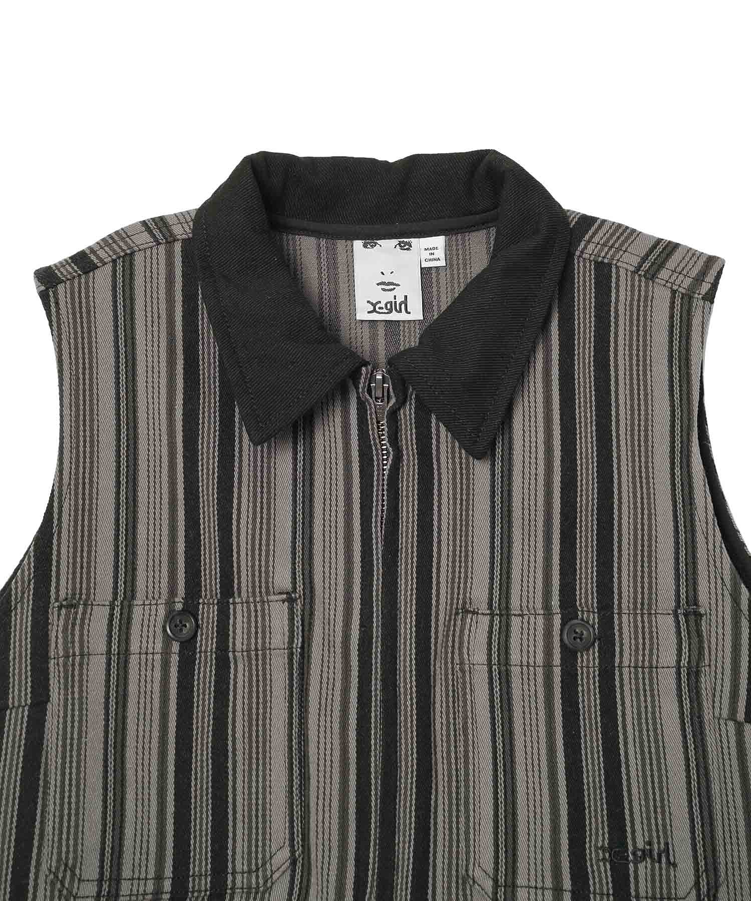 MULTI STRIPE SLEEVELESS SHIRT X-girl