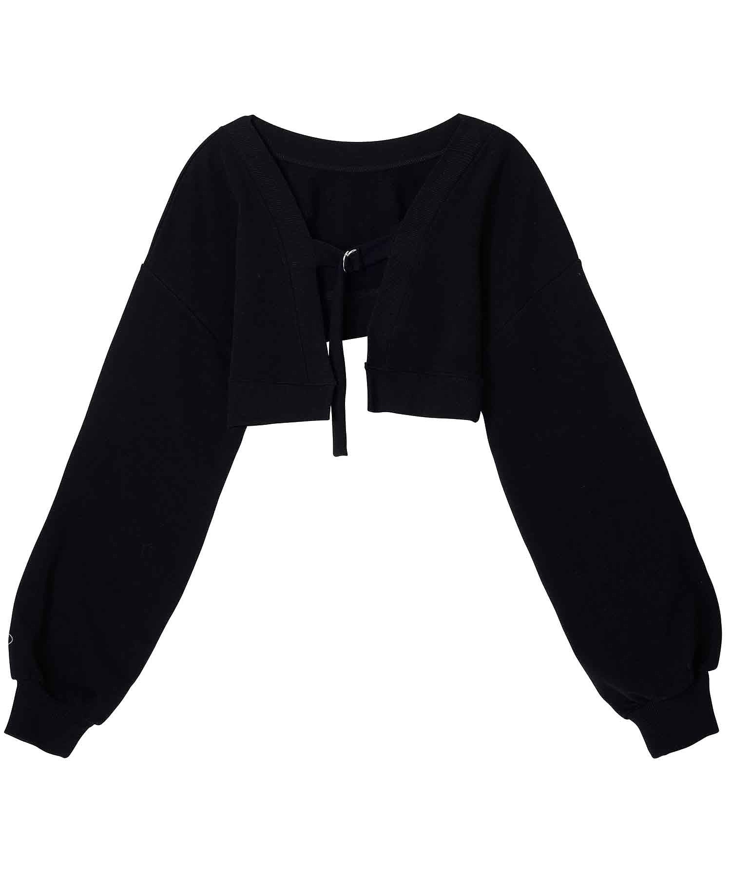 OVAL LOGO 2WAY CROPPED SWEAT TOP X-girl