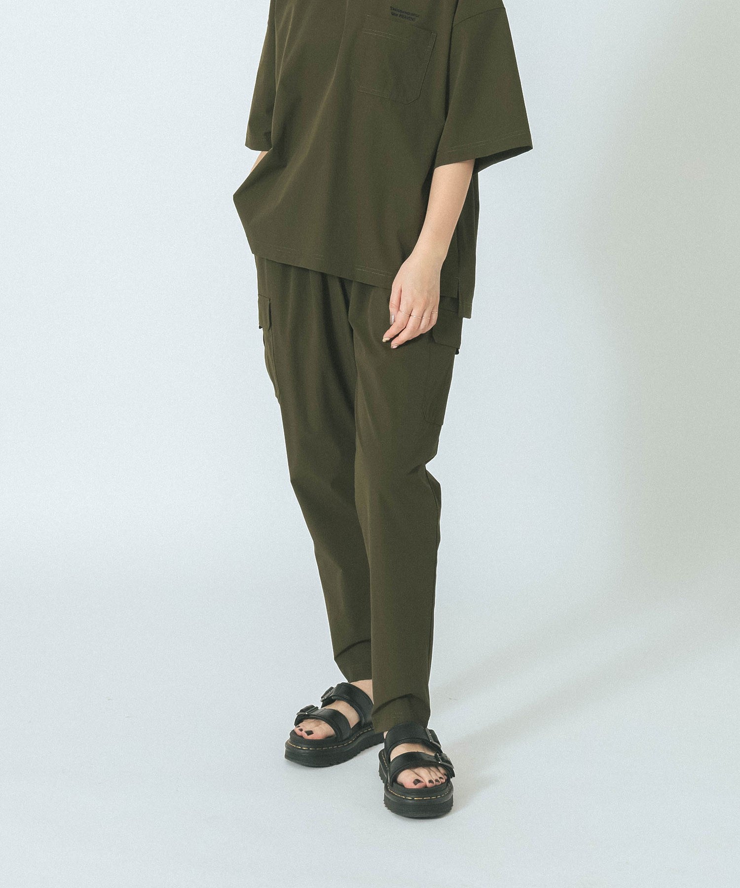 THOUSAND MILE×GENE HEAVENS/SHORT SLEEVE  POCKET TOP & CARGO TAPERED PANTS SET UP