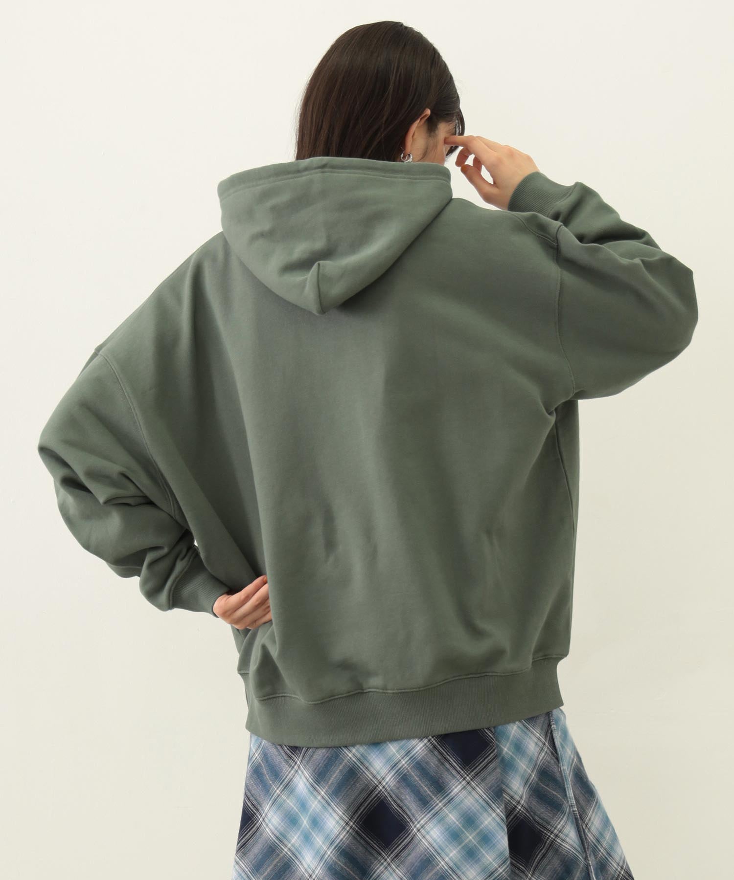 STENCIL LOGO WIDE SWEAT HOODIE