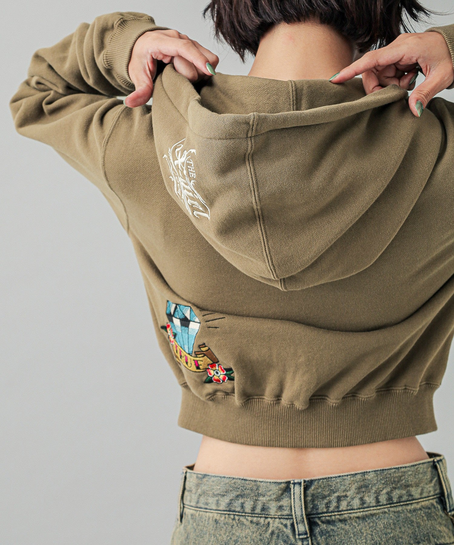 TATTOO COMPACT ZIP UP HOODIE