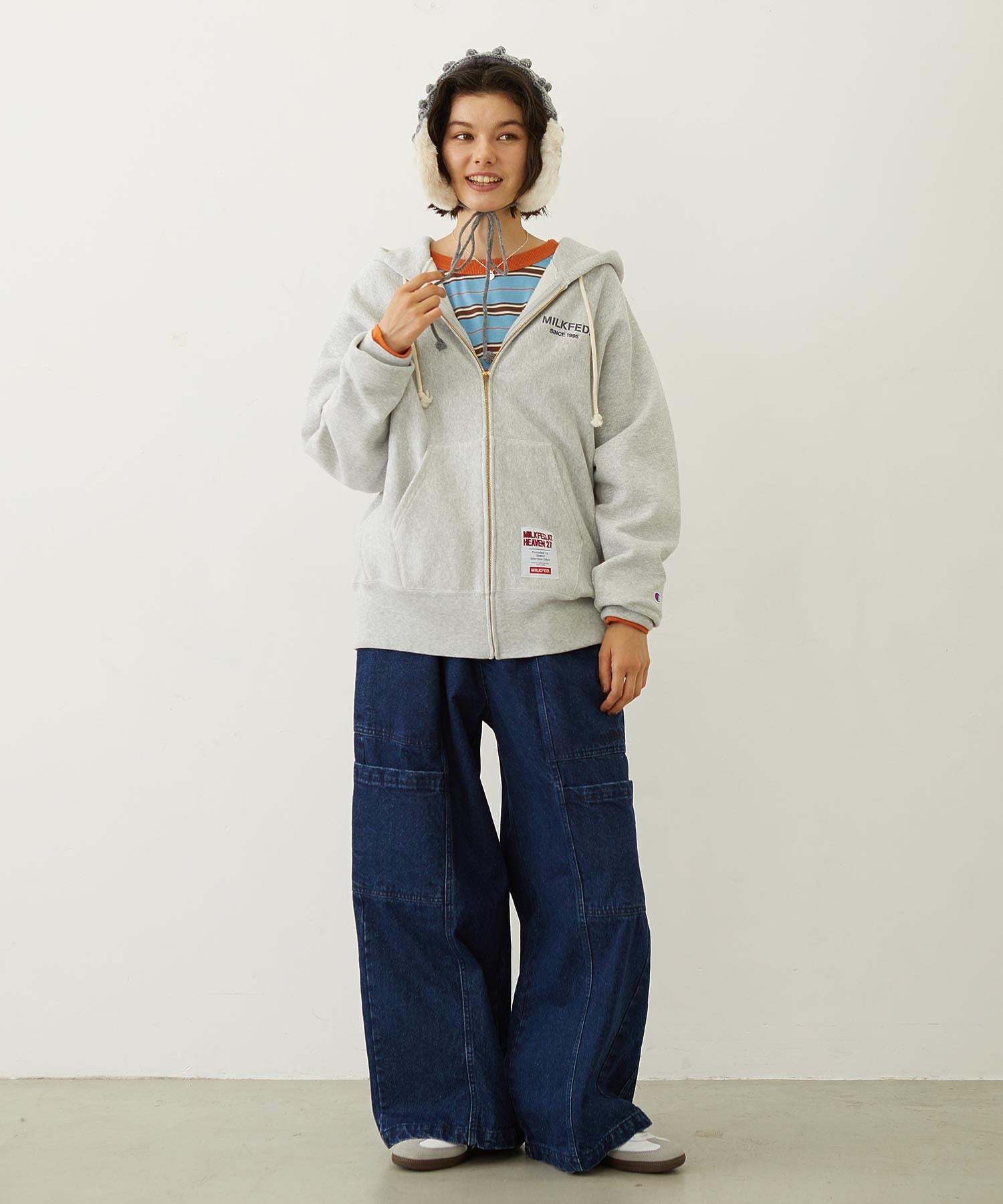 MILKFED. × CHAMPION SWEAT ZIP HOODIE