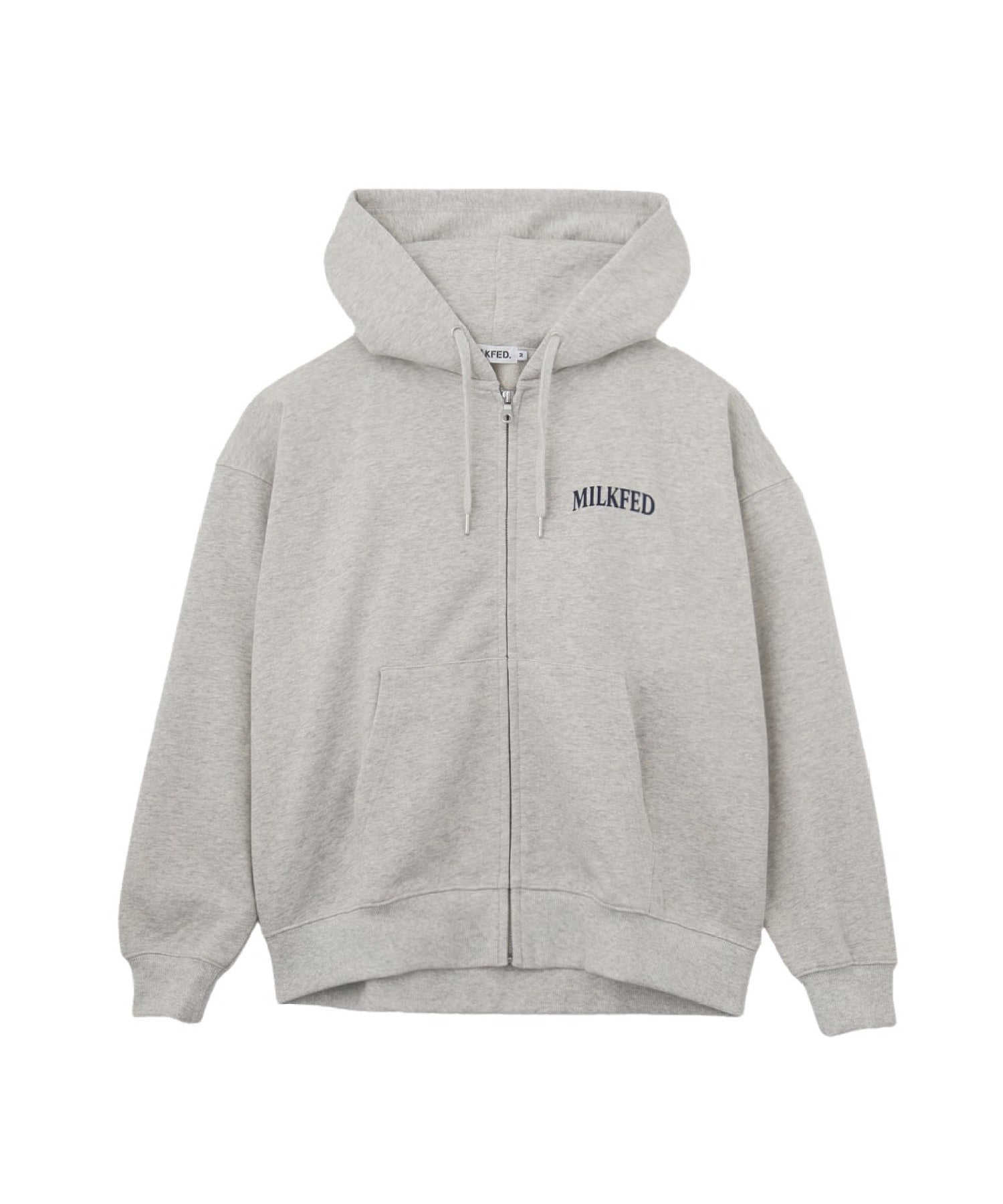 HEART EMBROIDERED LOGO ZIP UP HOODIE