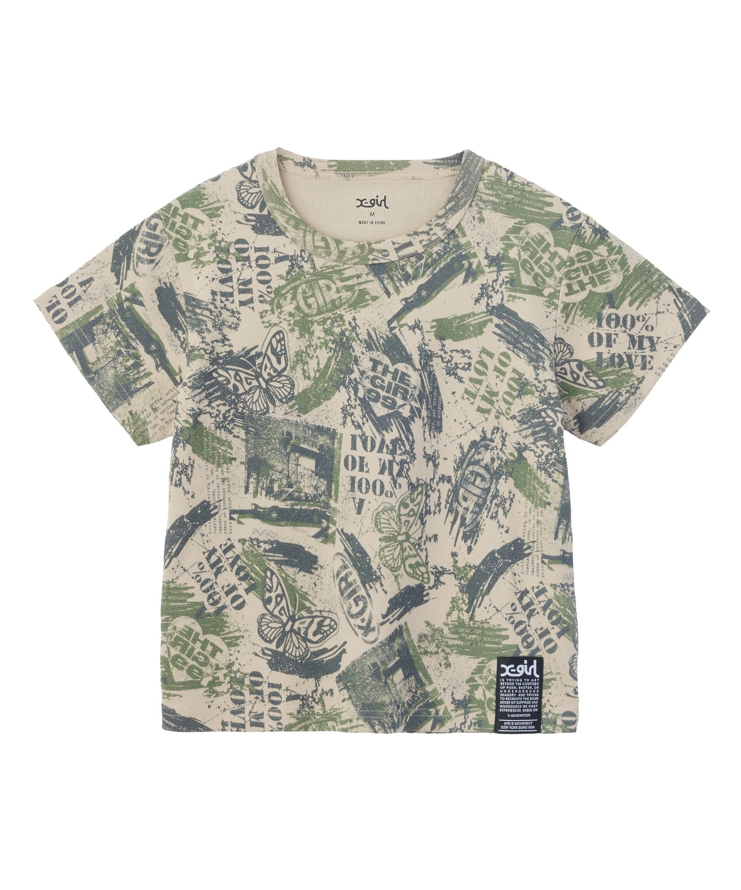 BRUSHED COLLAGE GRAPHIC S/S BABY TEE