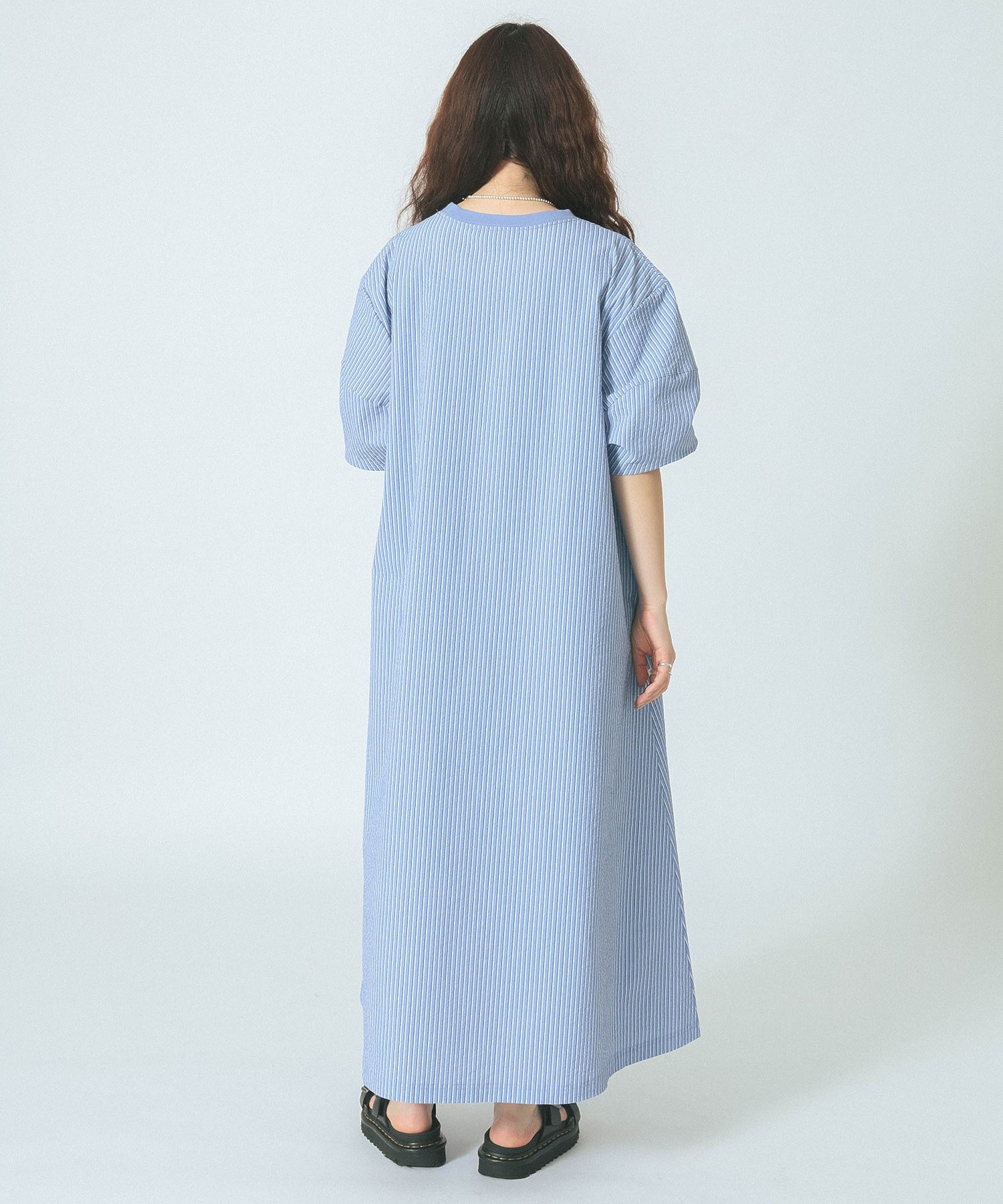 THOUSAND MILE×GENE HEAVENS/VOLUME SLEEVE SMOCK DRESS